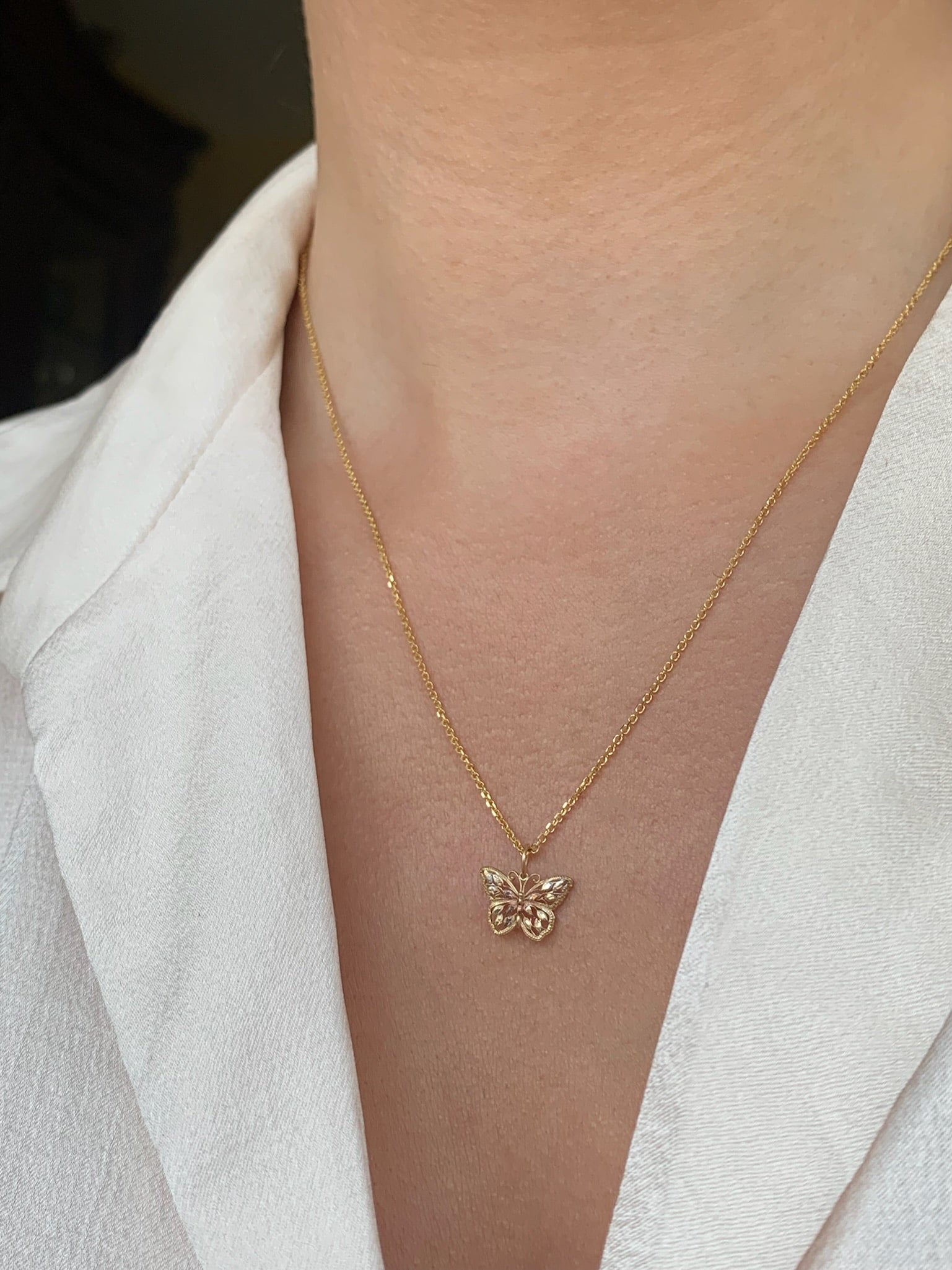 Mini Gold Butterfly Necklace
