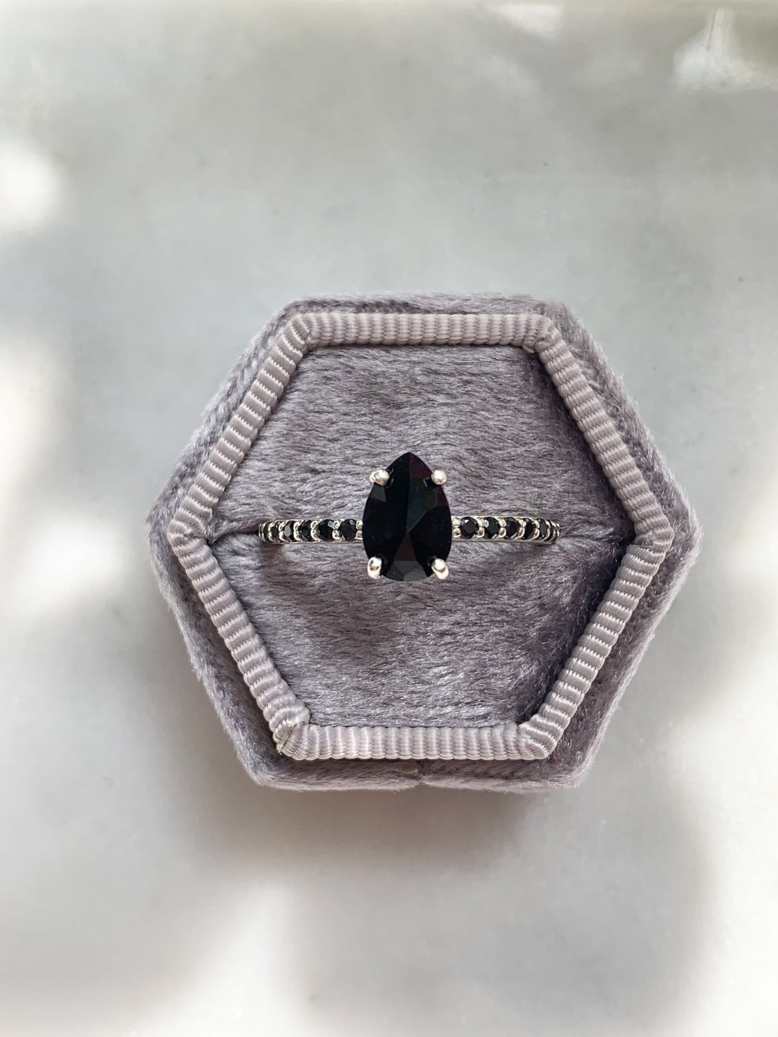 Onyx Engagement Ring