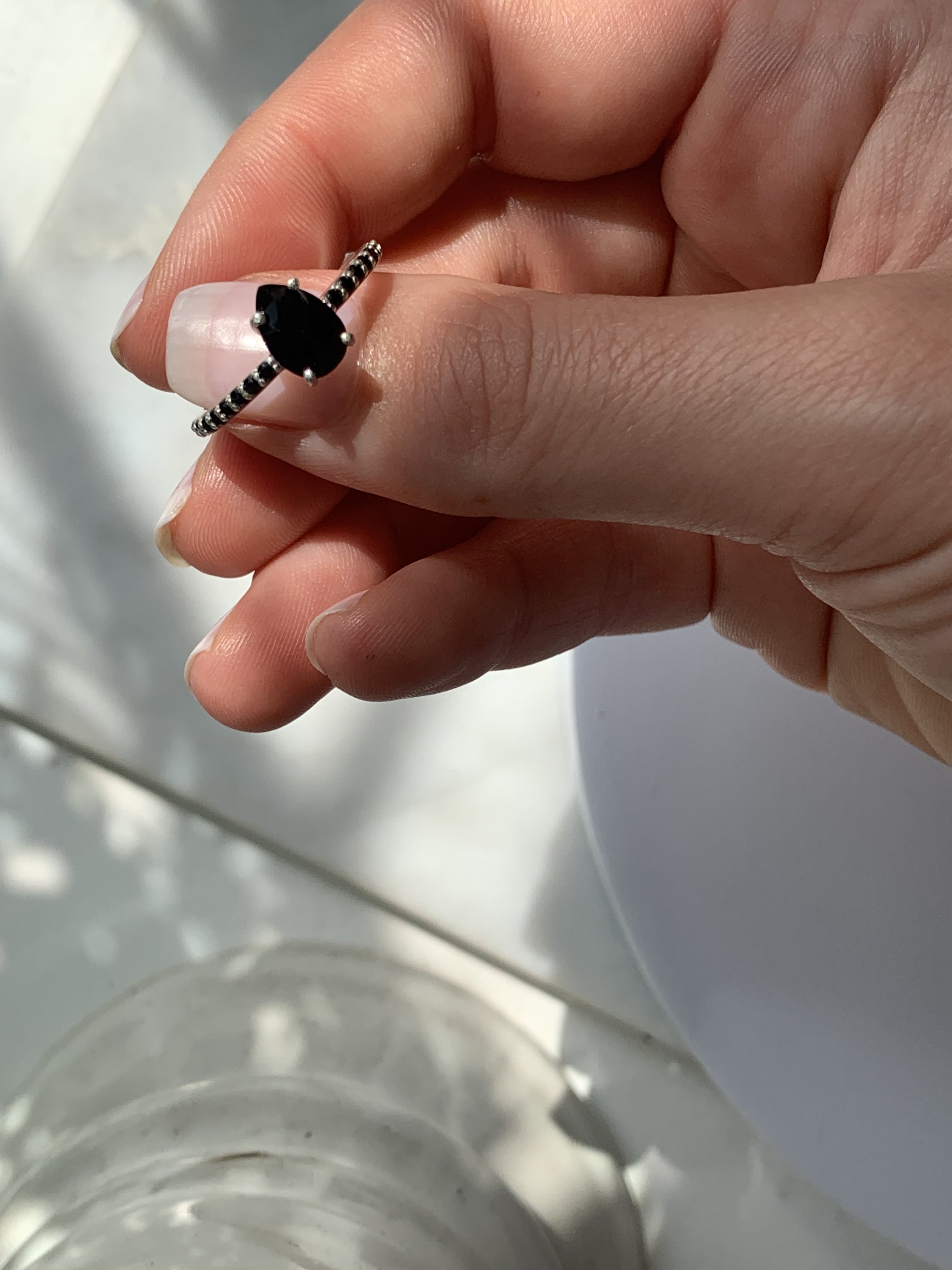 Onyx Engagement Ring