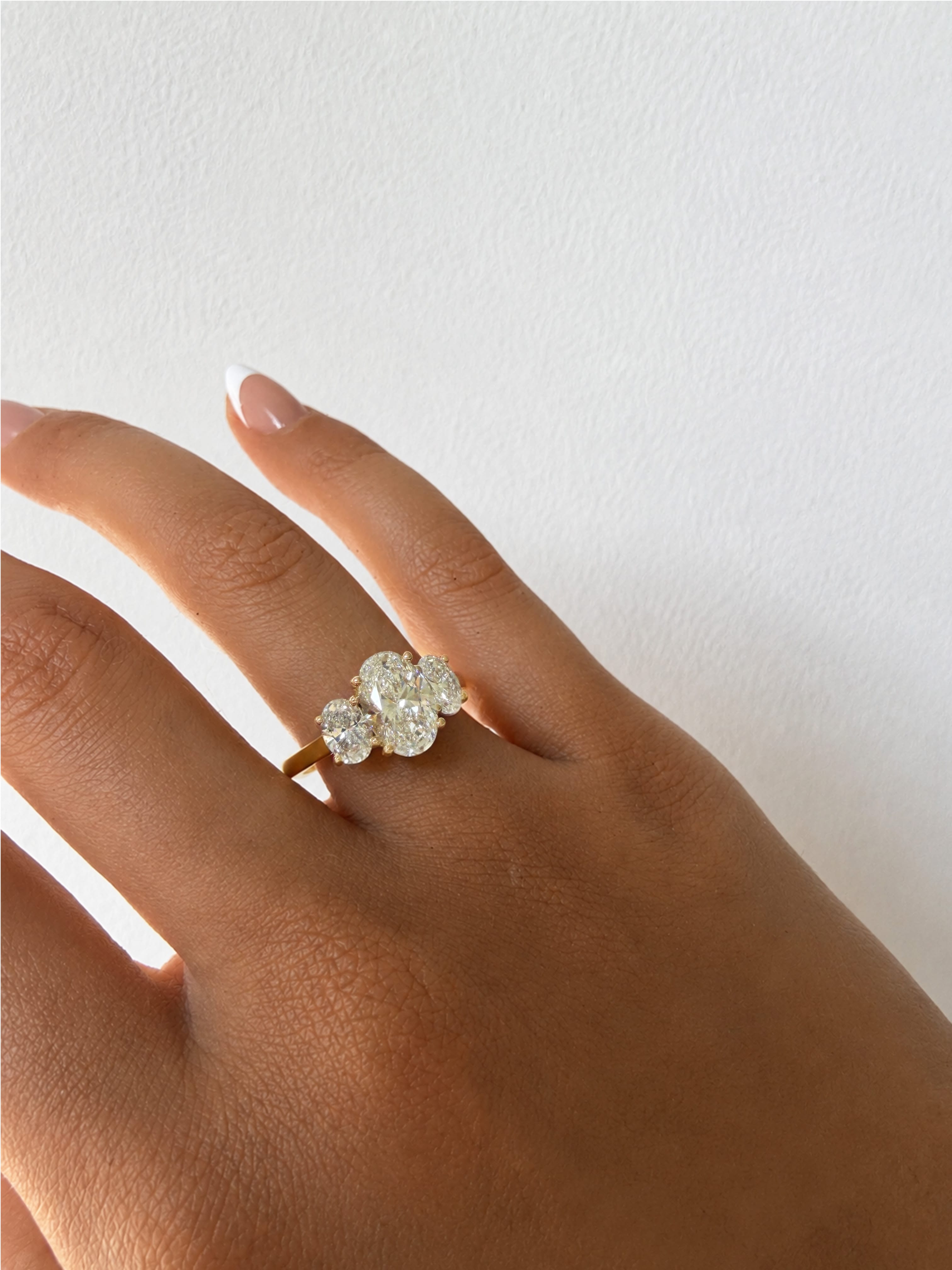 Three Stone Oval Engagement Ring