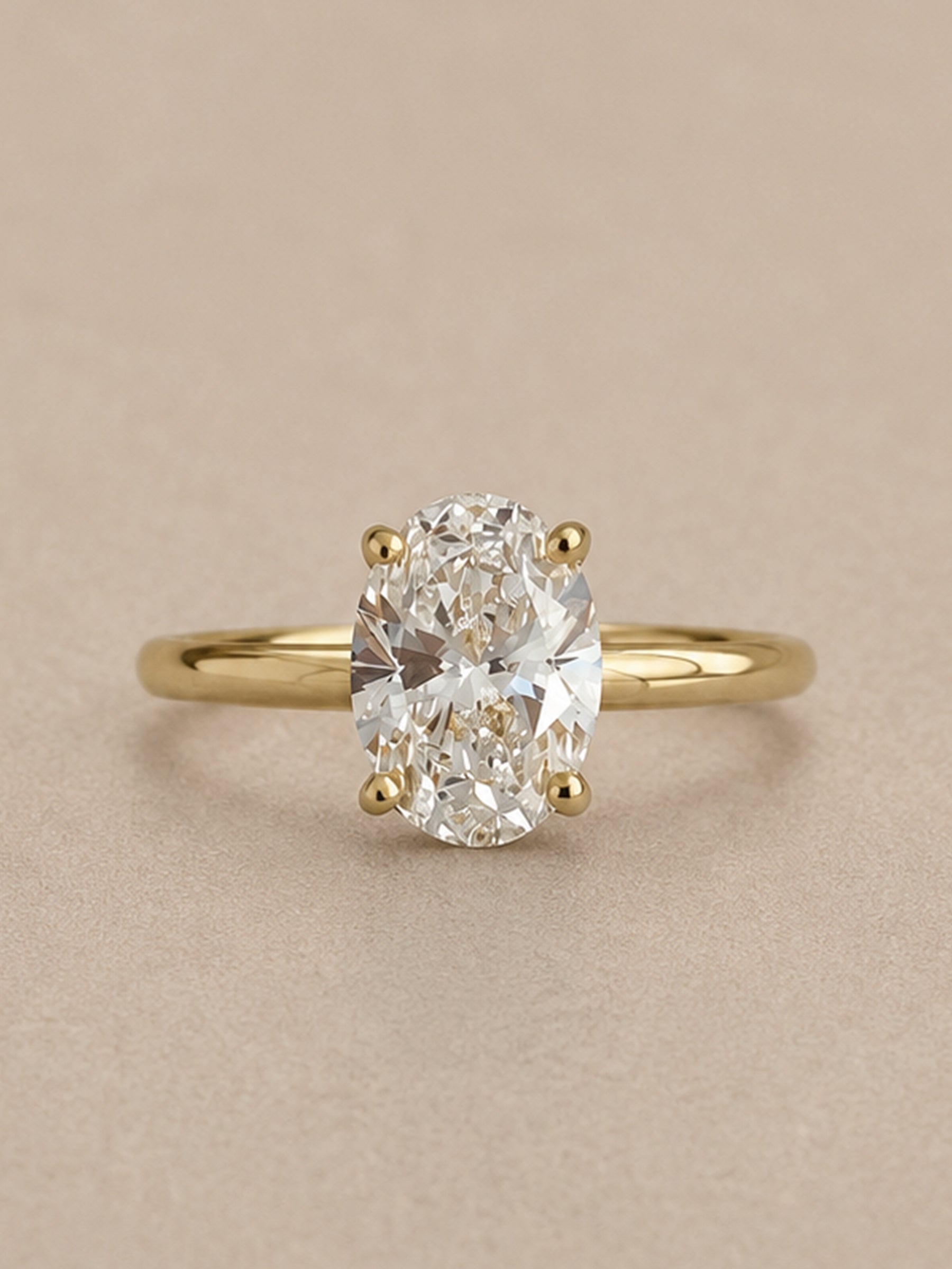 Oval Diamond Solitaire Engagement Ring