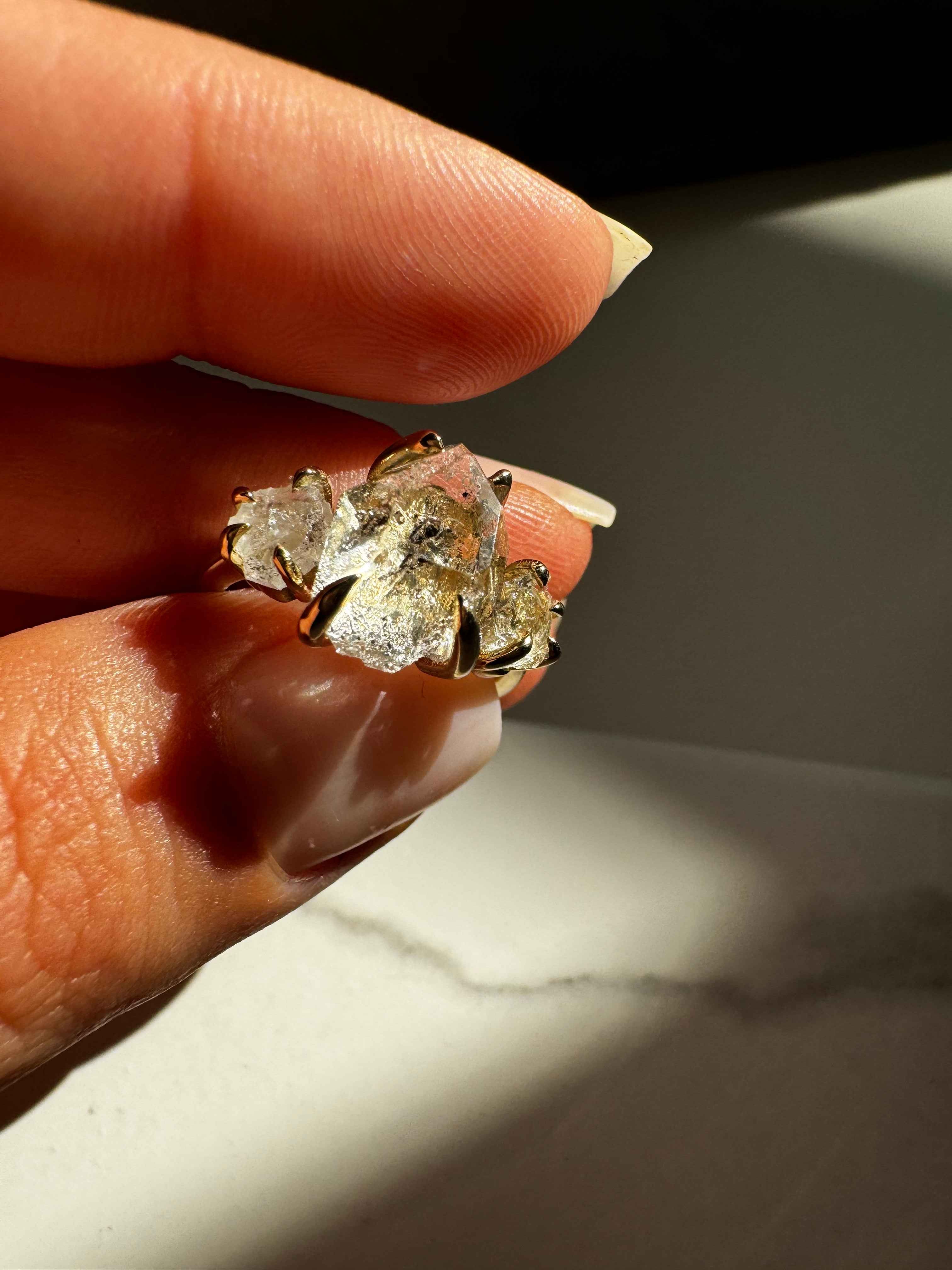 Herkimer Diamond Custom Engagement Ring