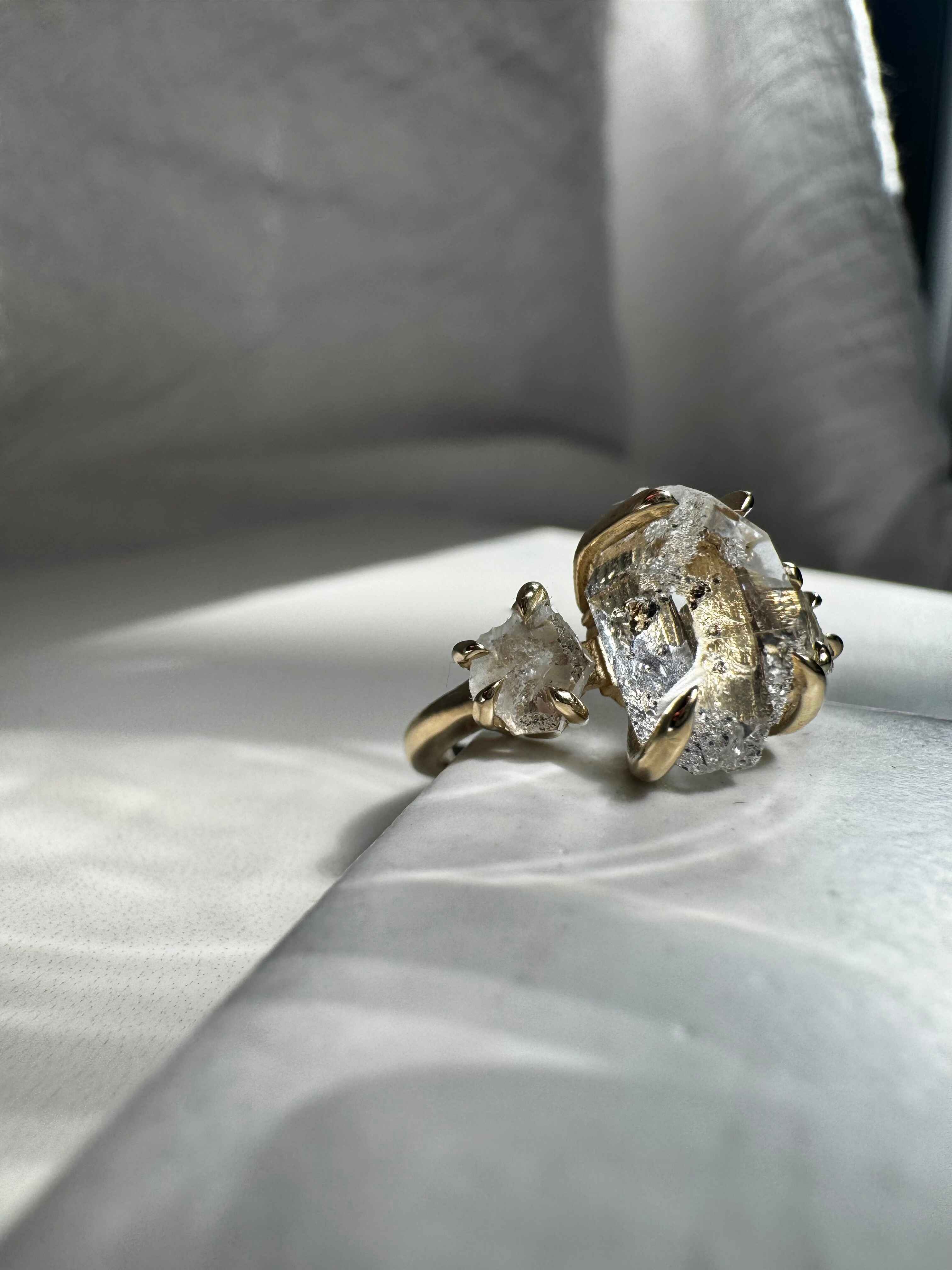 Herkimer Diamond Custom Engagement Ring