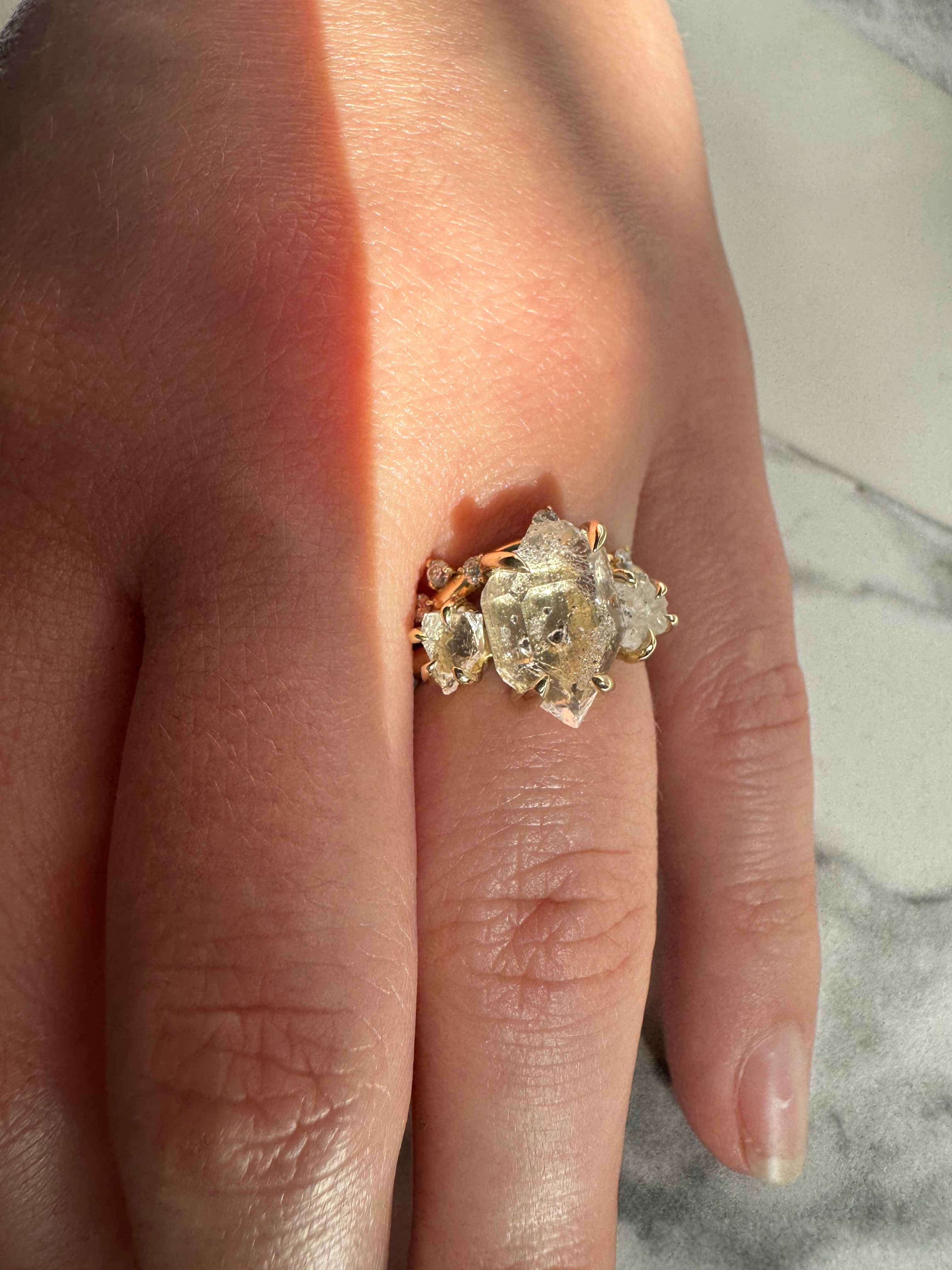 Herkimer Diamond Custom Engagement Ring