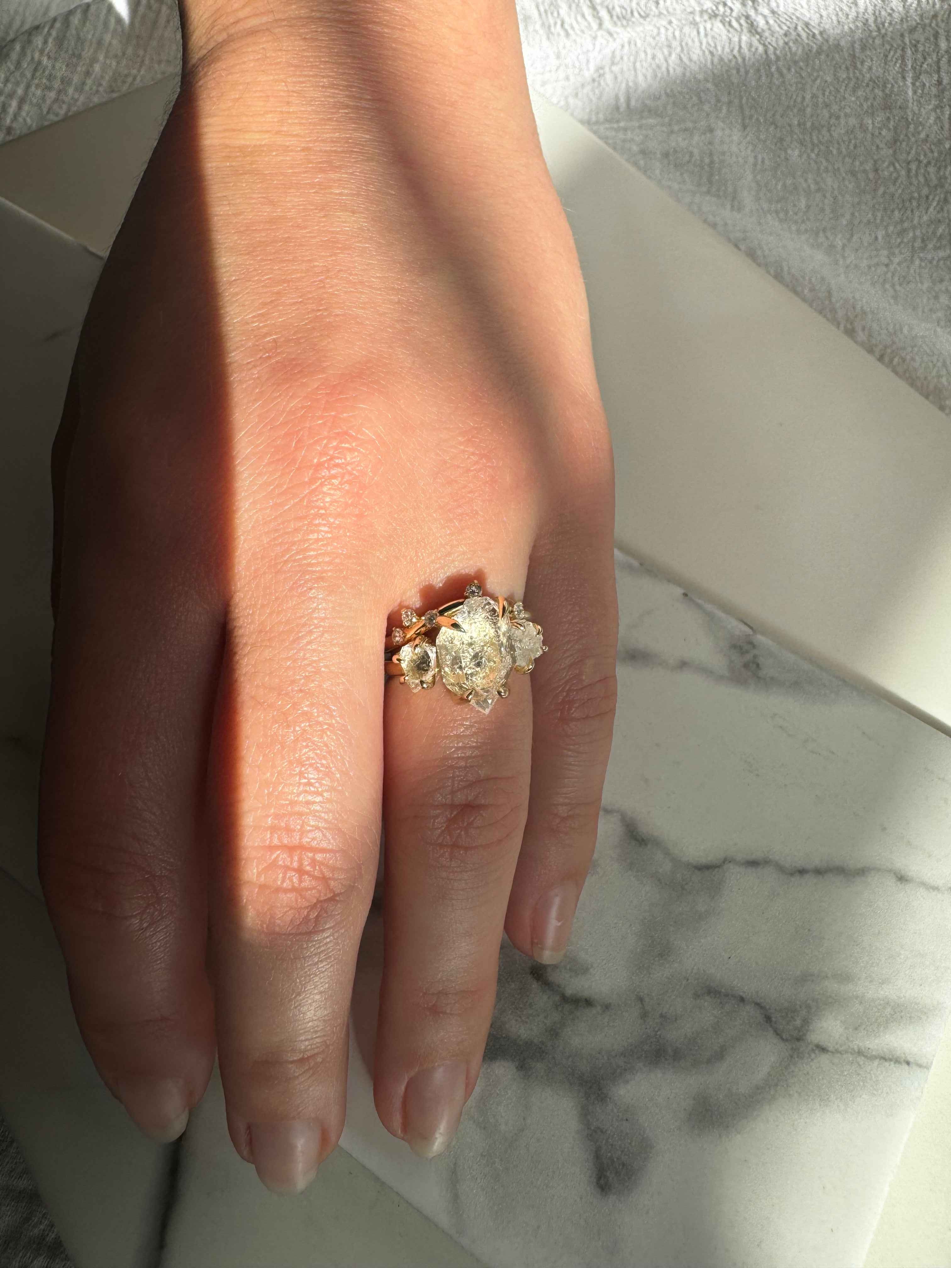 Herkimer Diamond Custom Engagement Ring