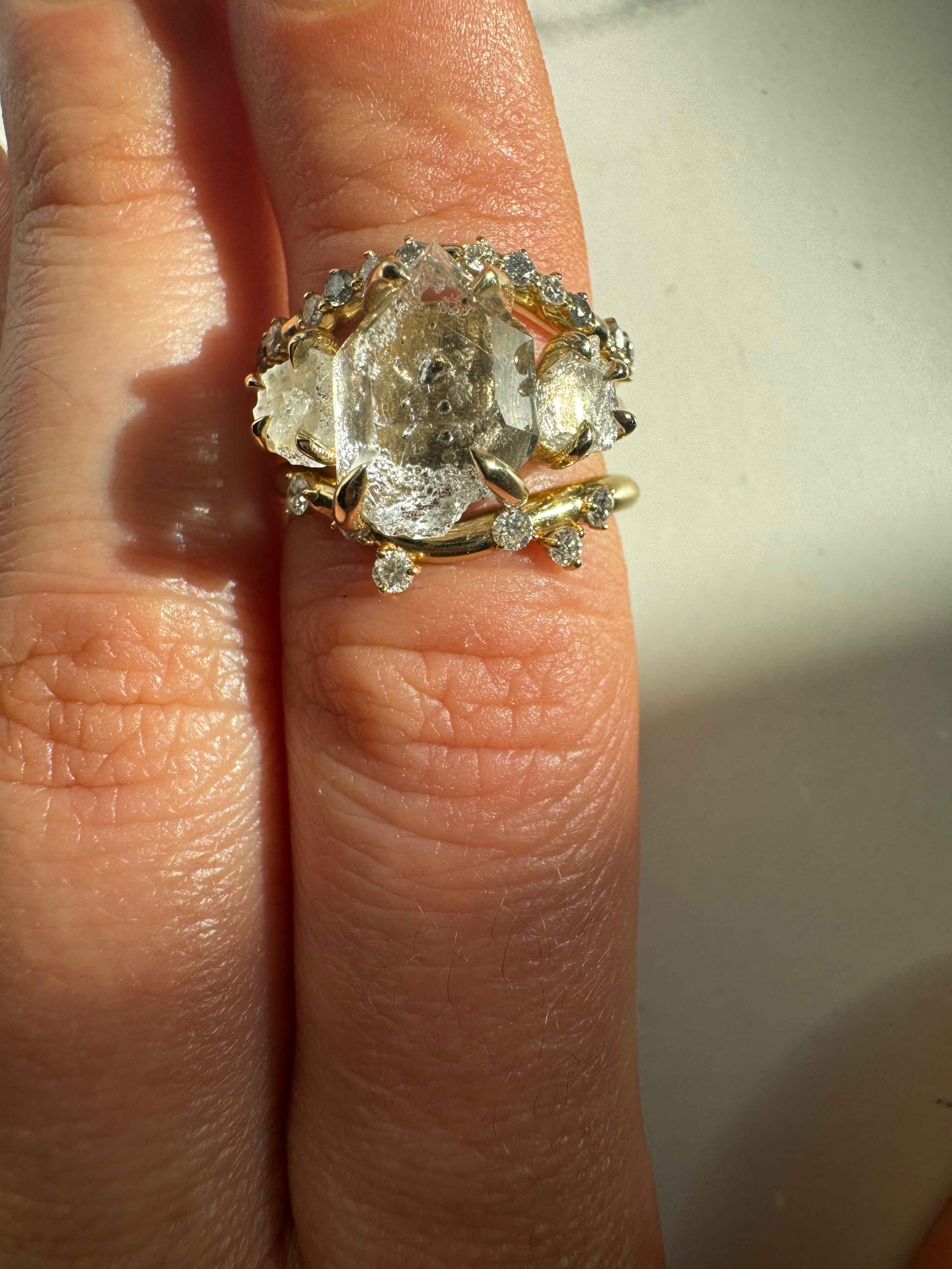 Herkimer Diamond Custom Engagement Ring