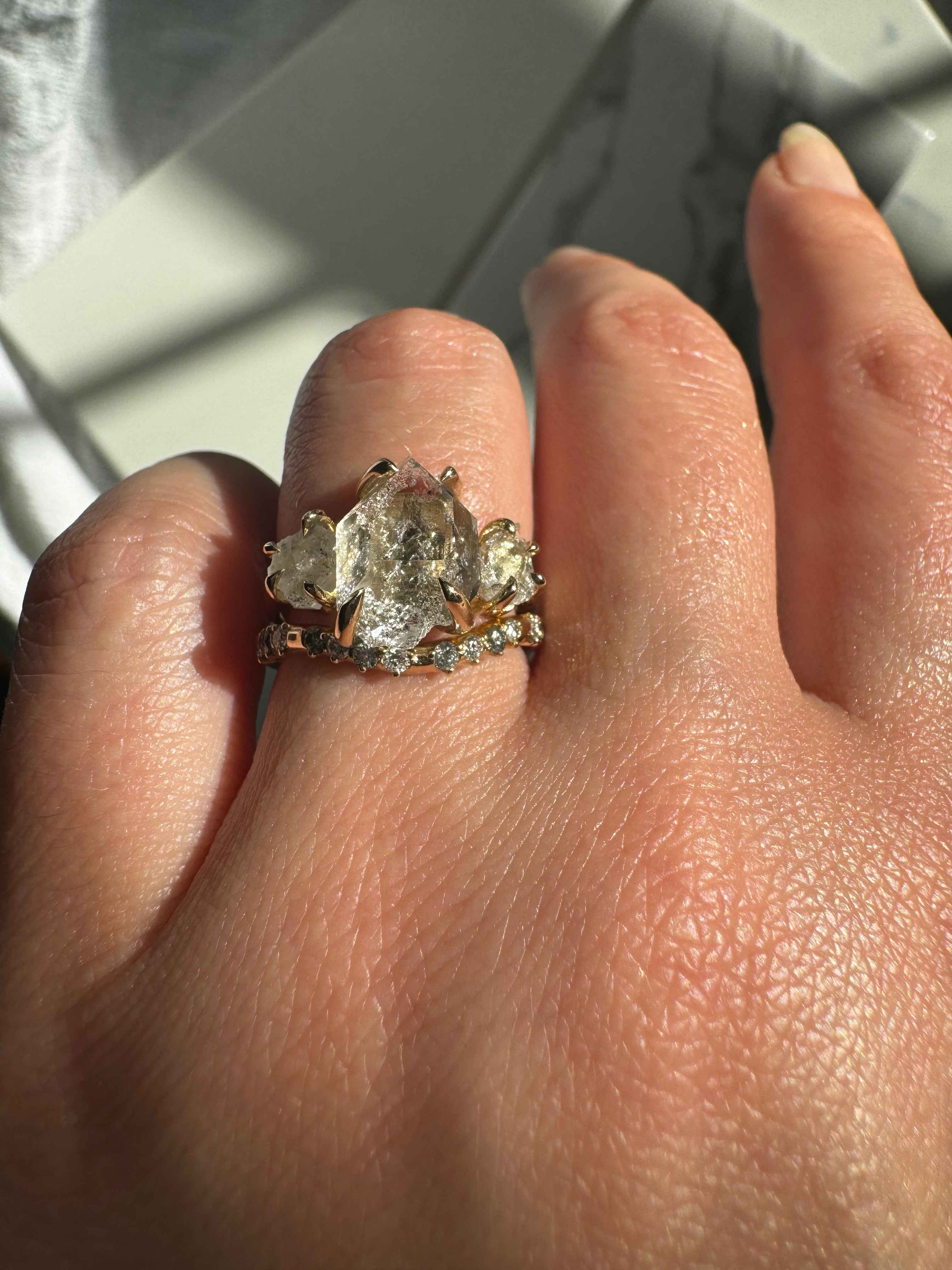 Herkimer Diamond Custom Engagement Ring