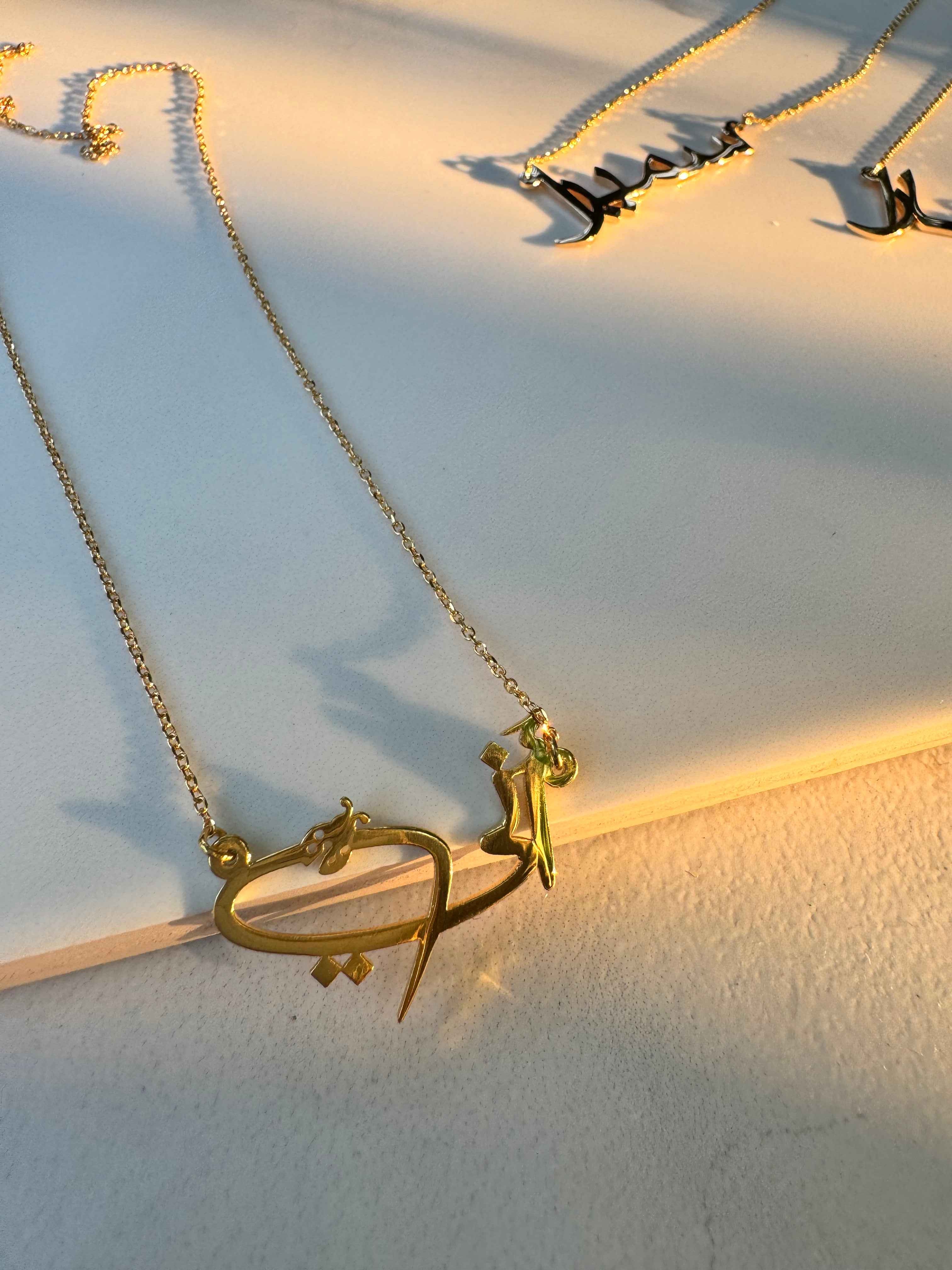 LADYBUG Calligraphy Persian or Arabic Name Necklace