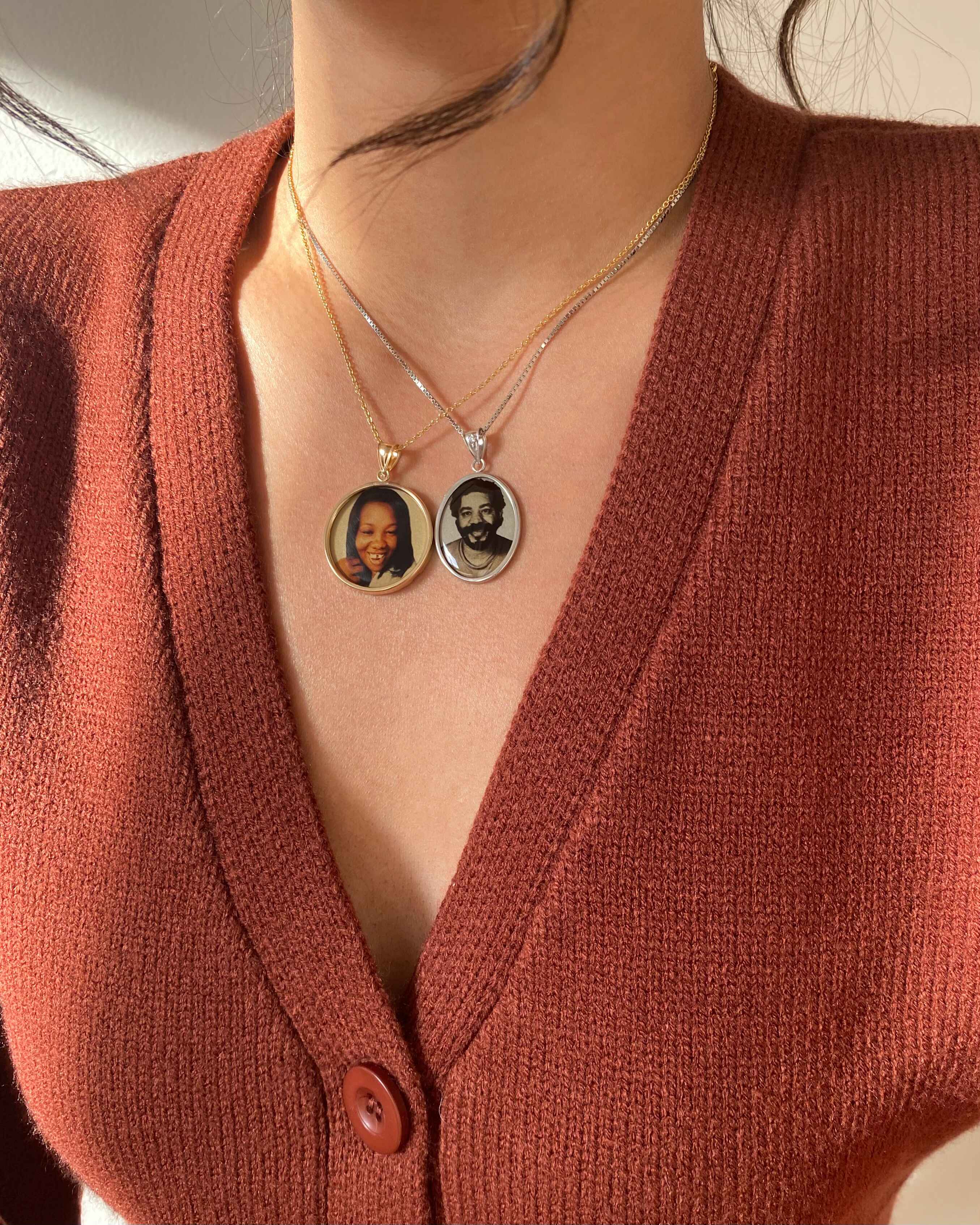 1" Gold Photo Pendant Disc Charm