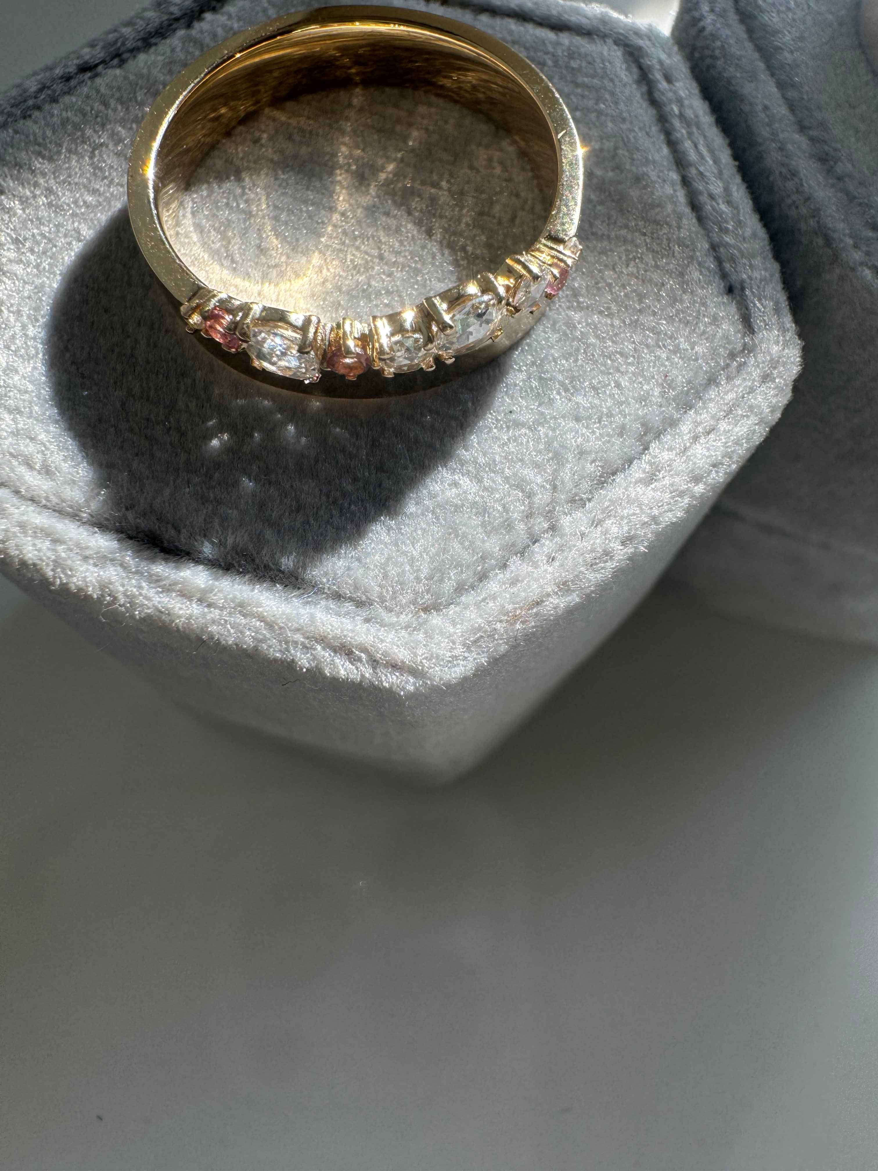 Pink Sapphire/Tourmaline & Diamond Hayden Band