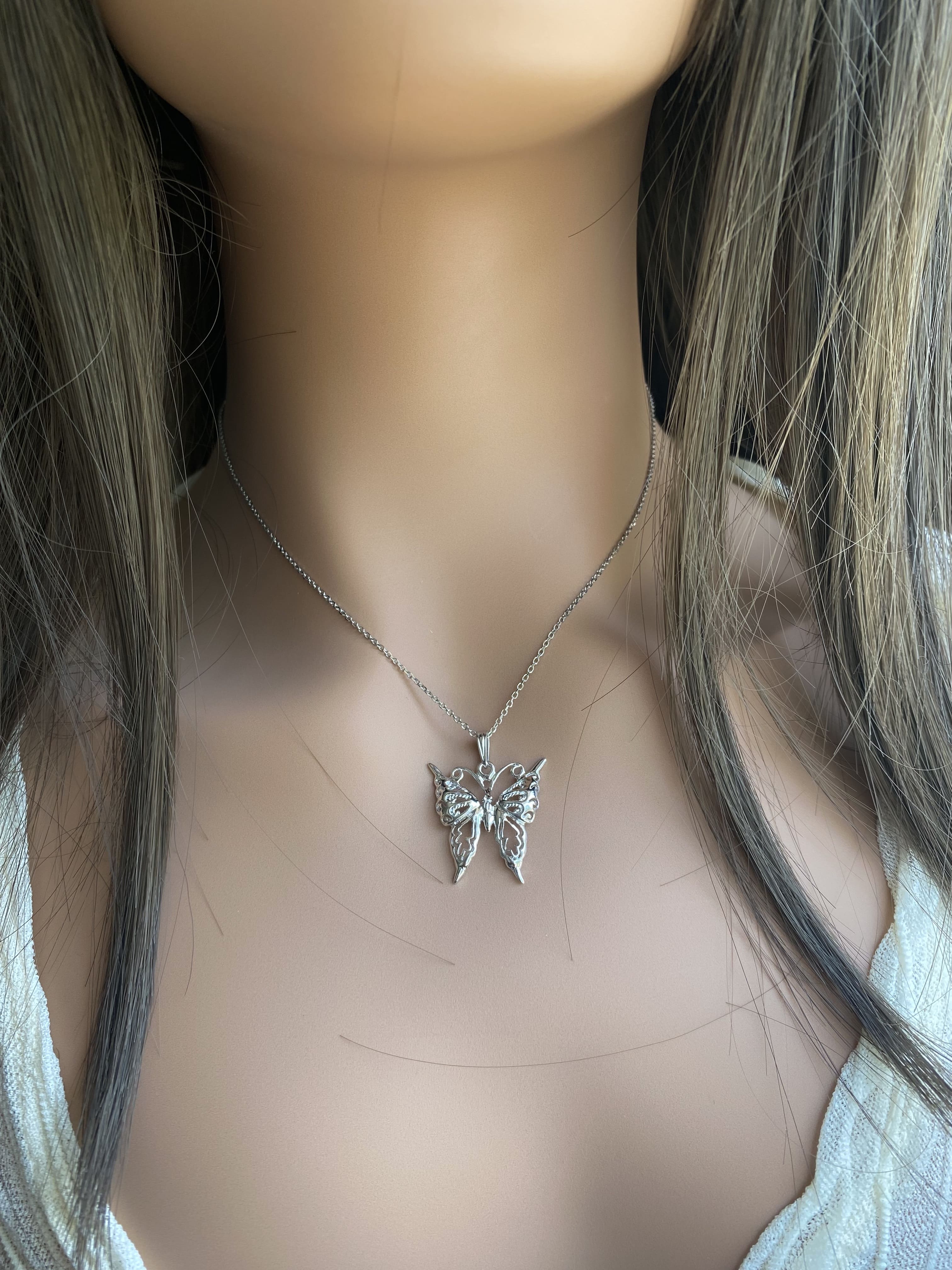 Silver Butterfly Necklace