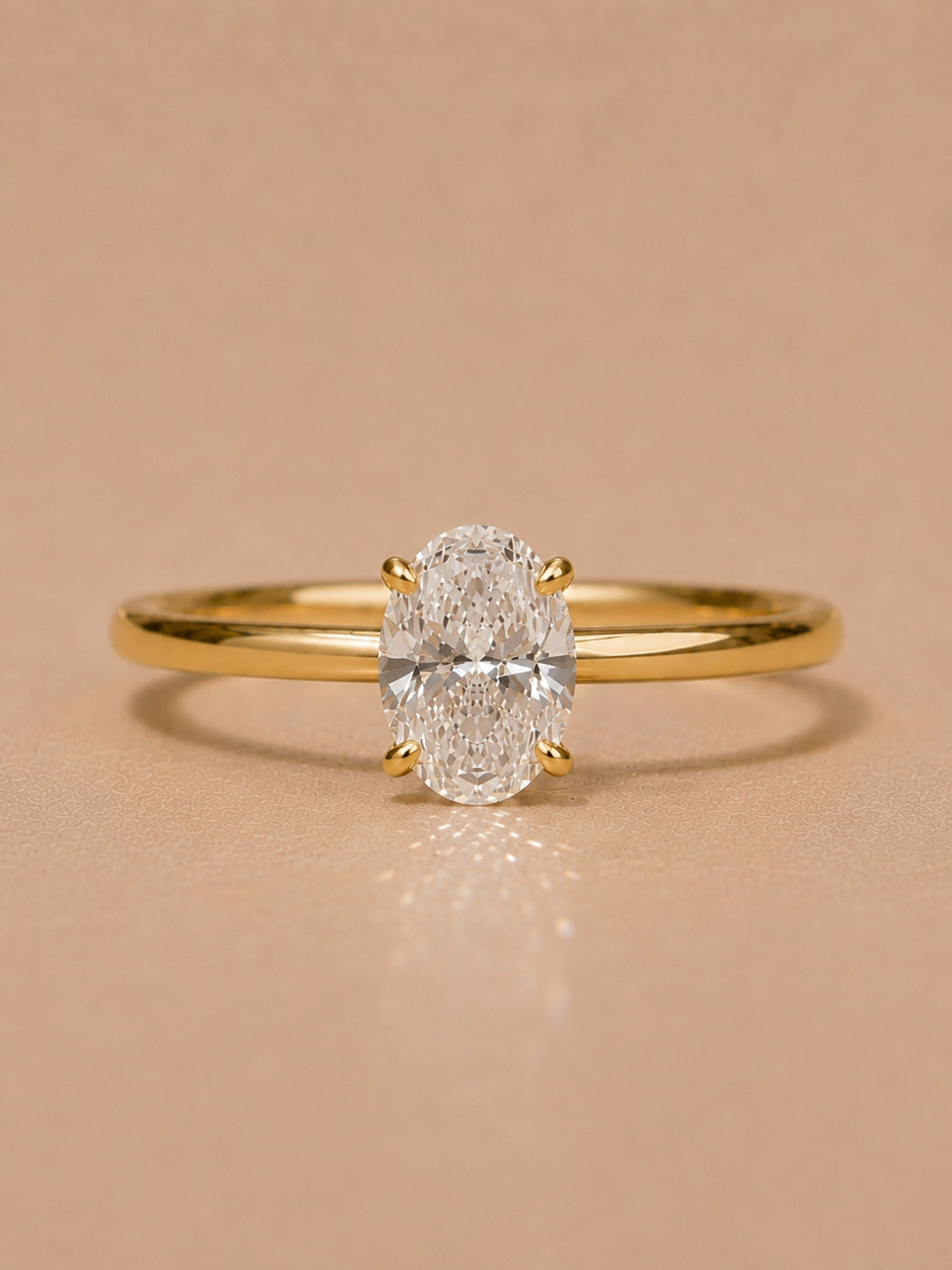 Oval Diamond Solitaire Engagement Ring