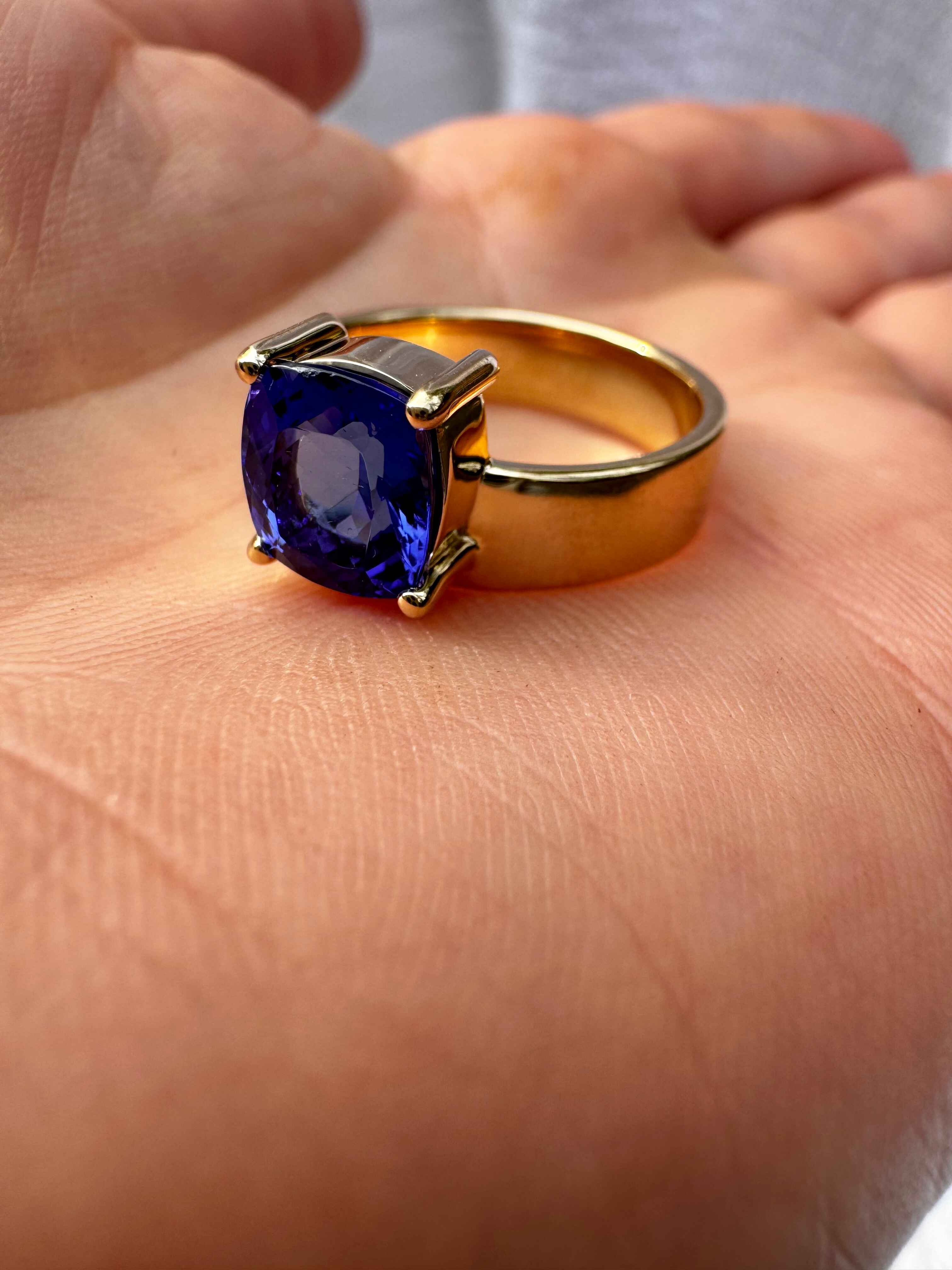 Custom Floating Gemstone Ring