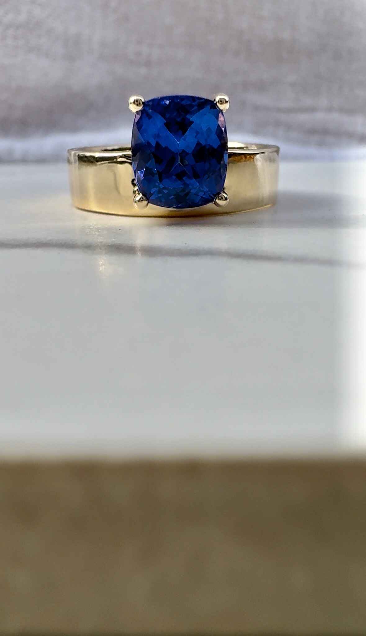 Custom Floating Gemstone Ring