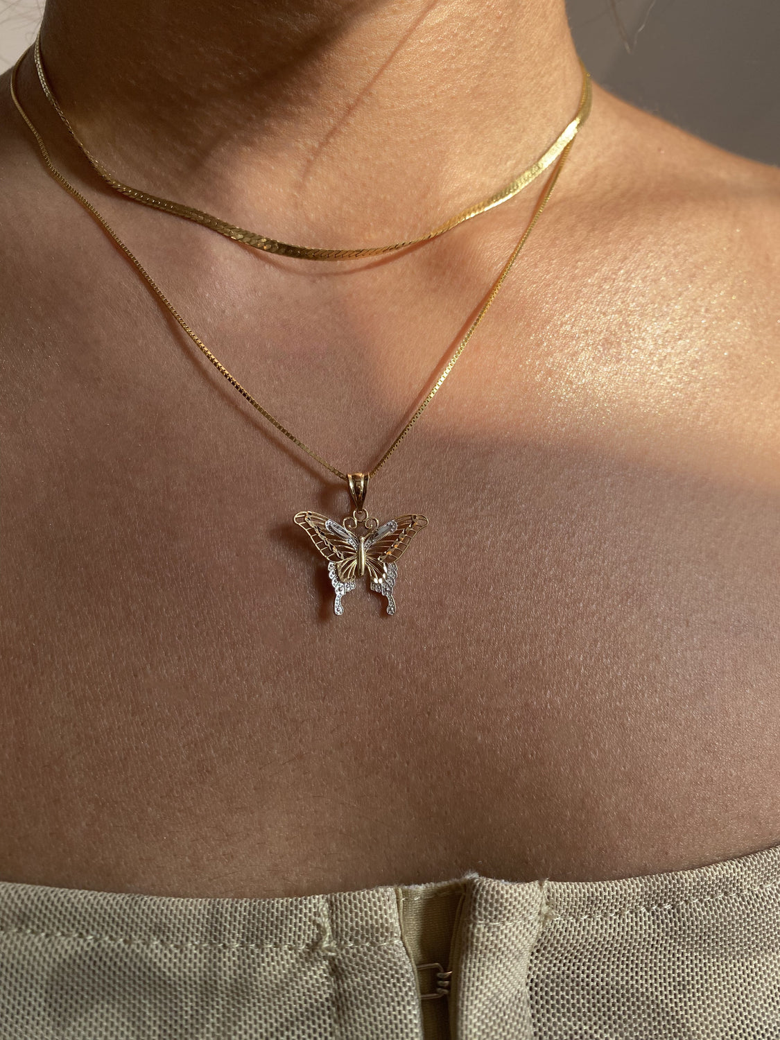 Gold Butterfly Necklace