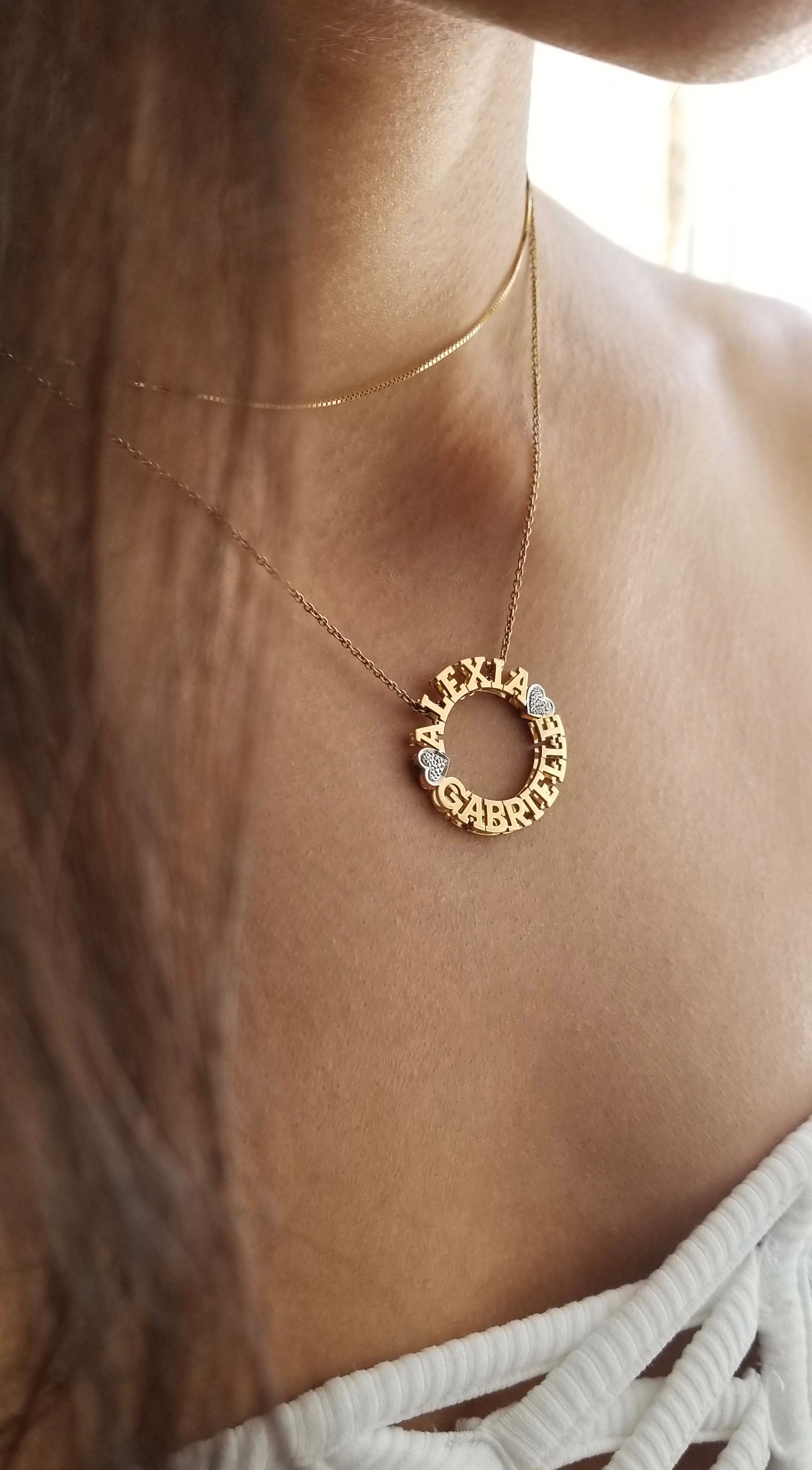 Circle Name Necklace