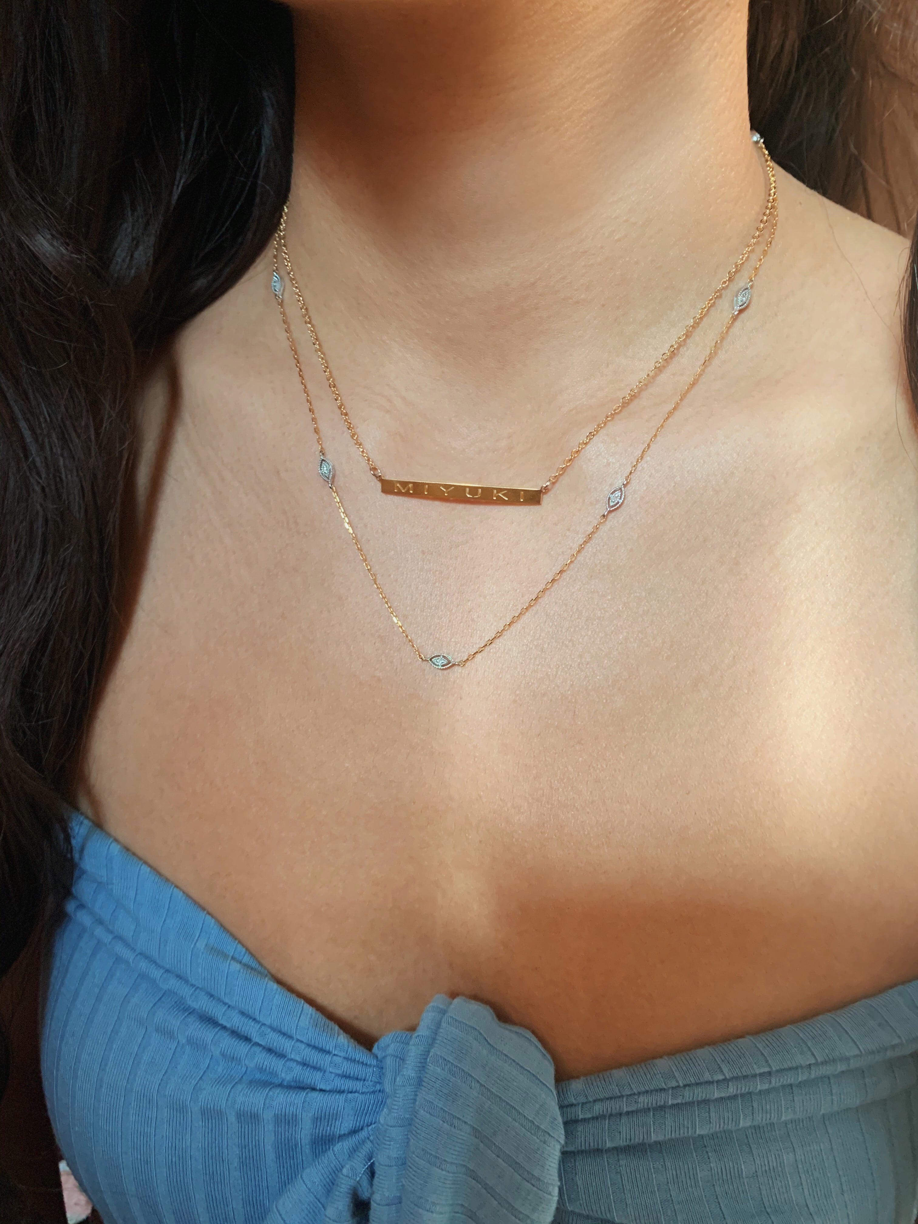 Cut Out Bar Necklace