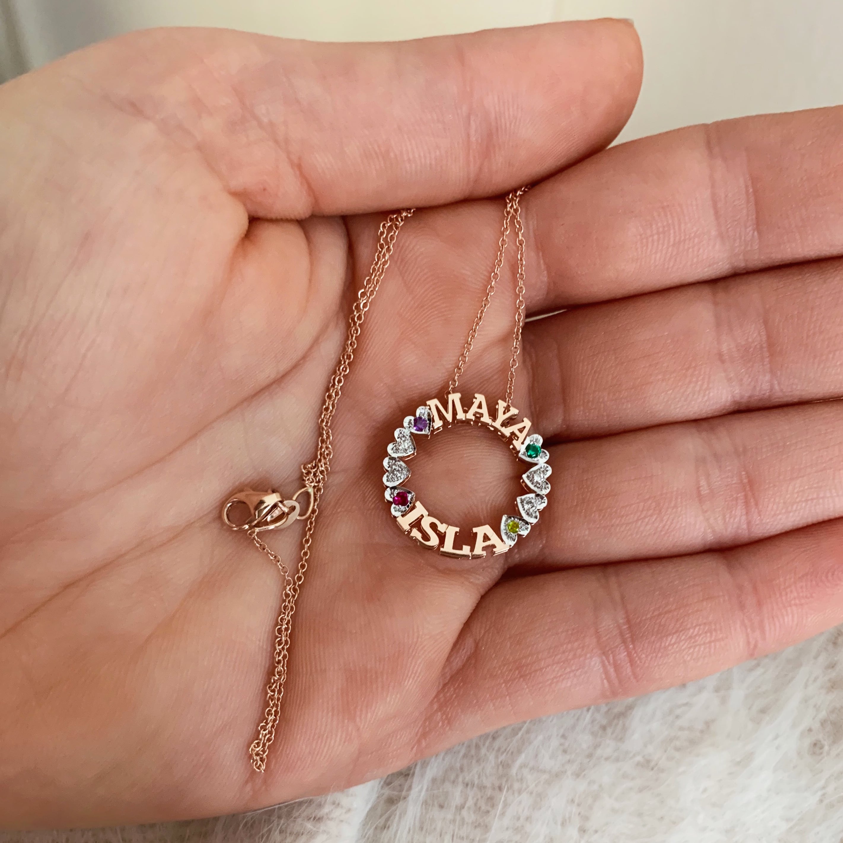 Mini Circle Name Necklace