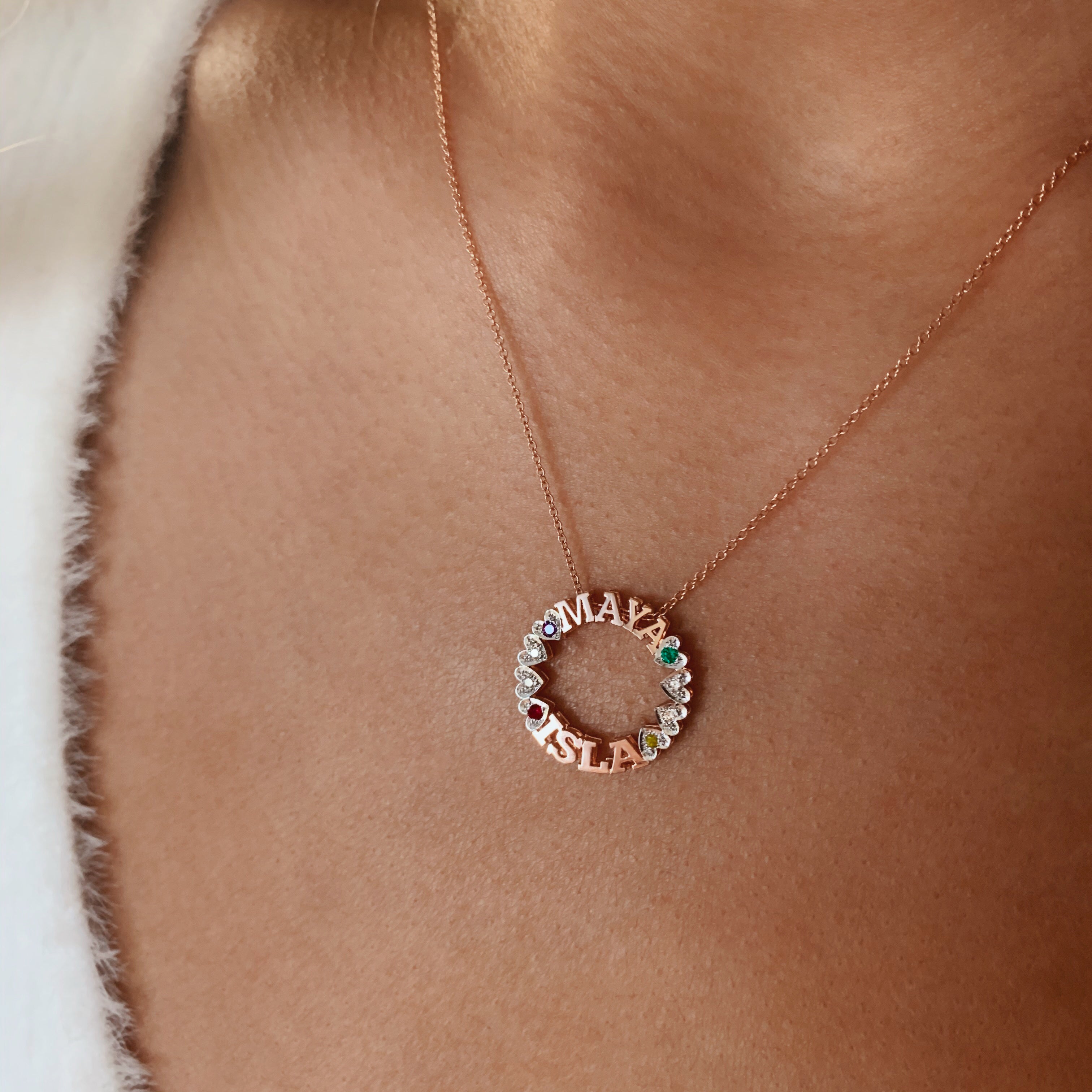 Mini Circle Name Necklace