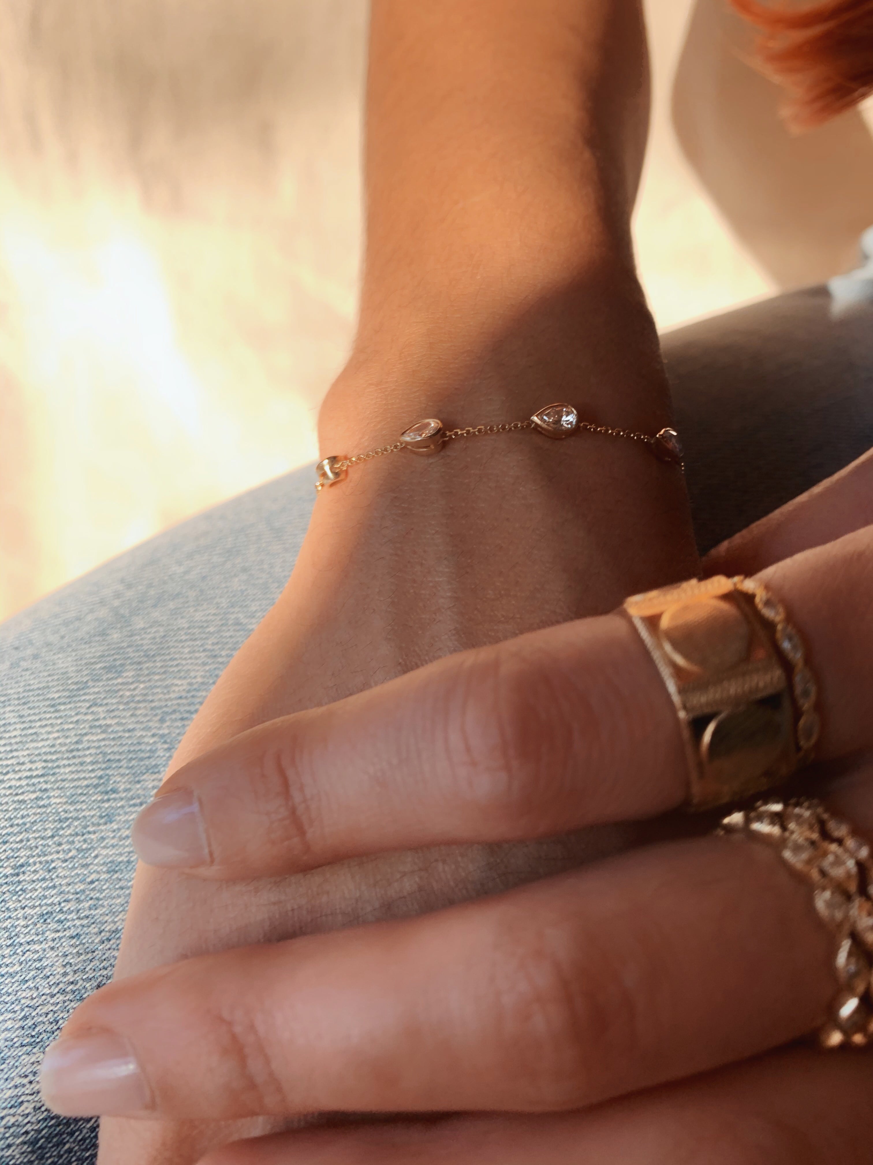 14k Solid Gold Ostara Diamond Bracelet