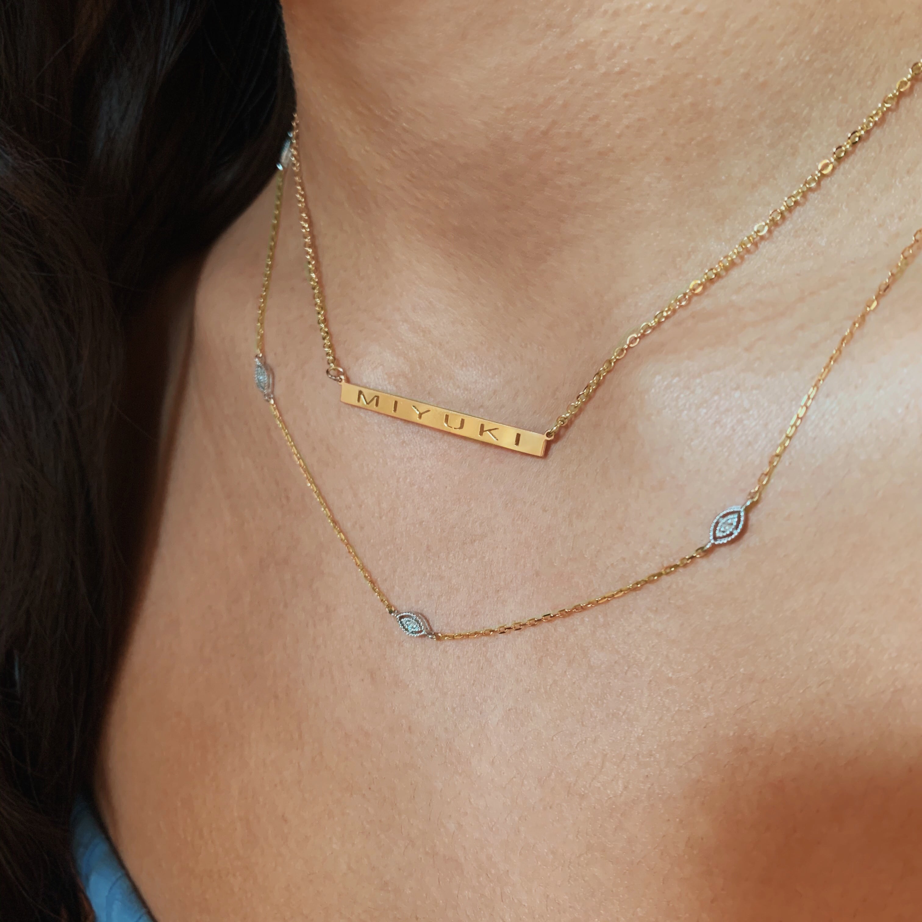 Cut Out Bar Necklace