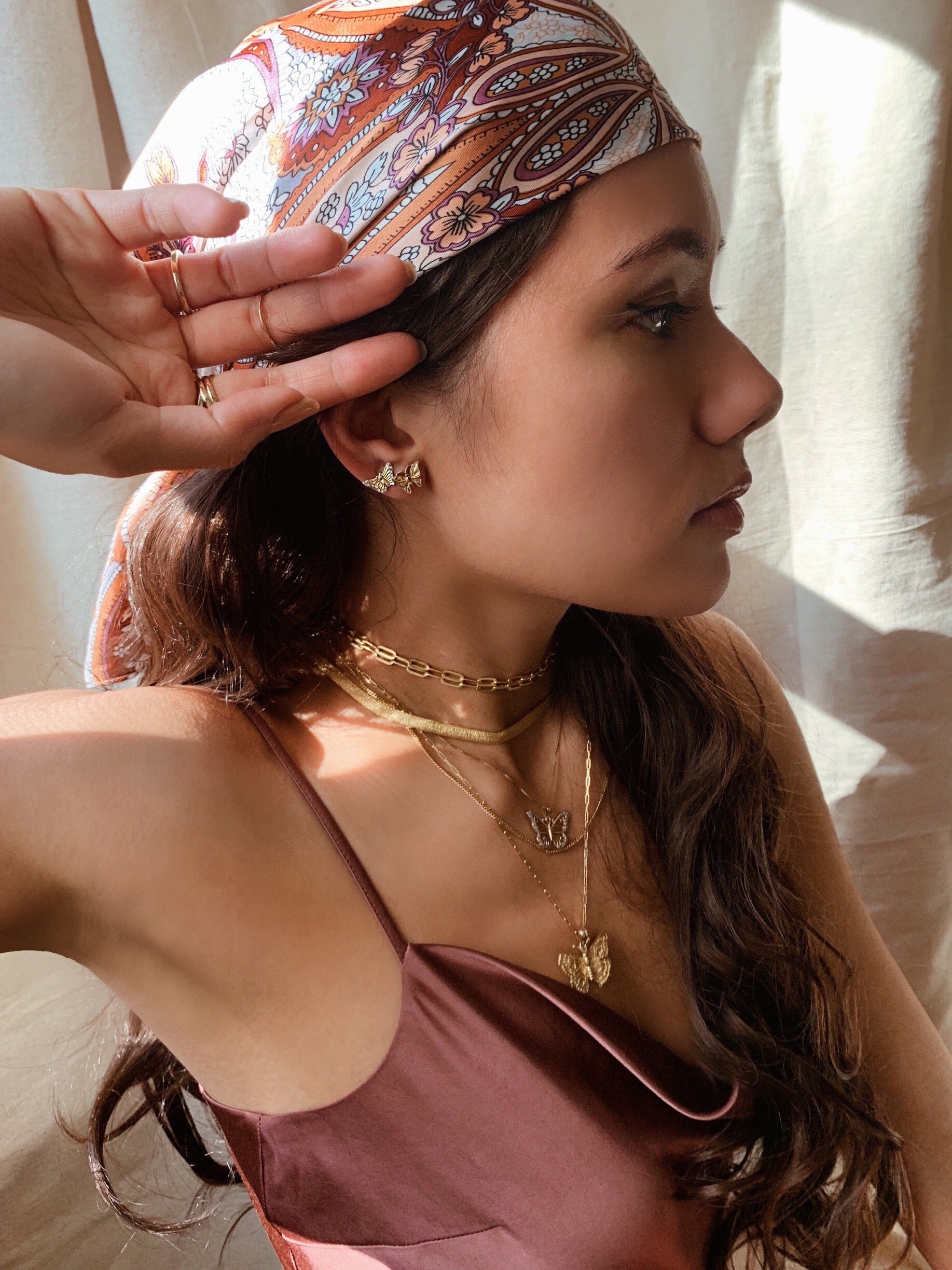 Gold Butterfly Earrings