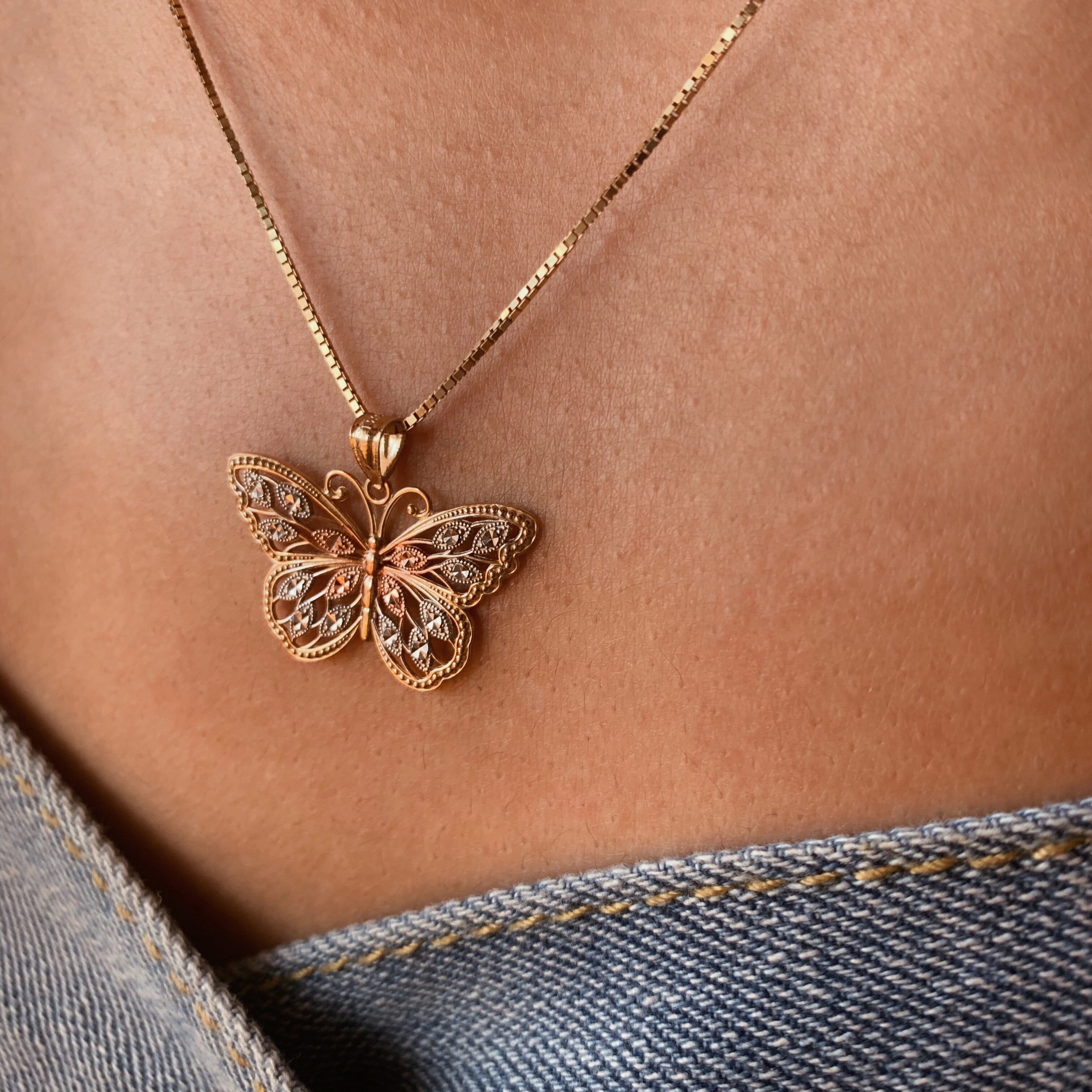 Gold Butterfly Necklace