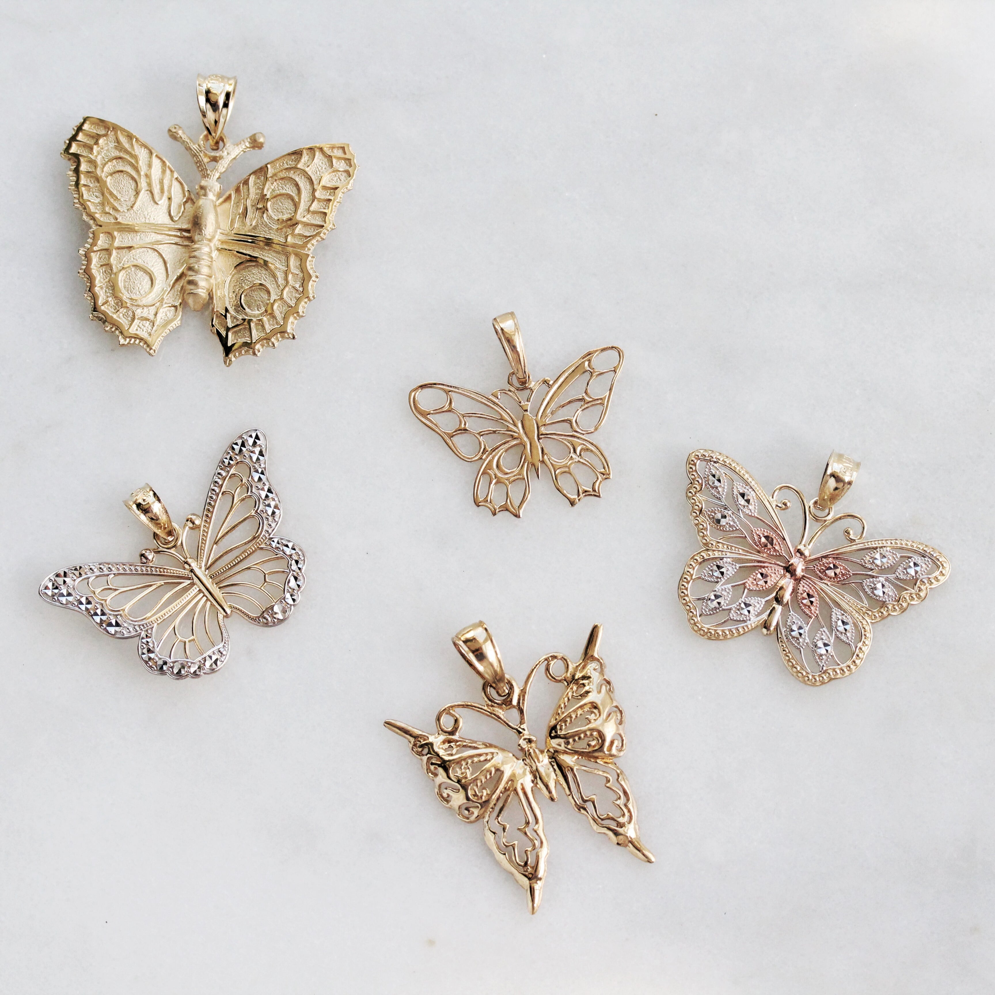 Gold Butterfly Pendant