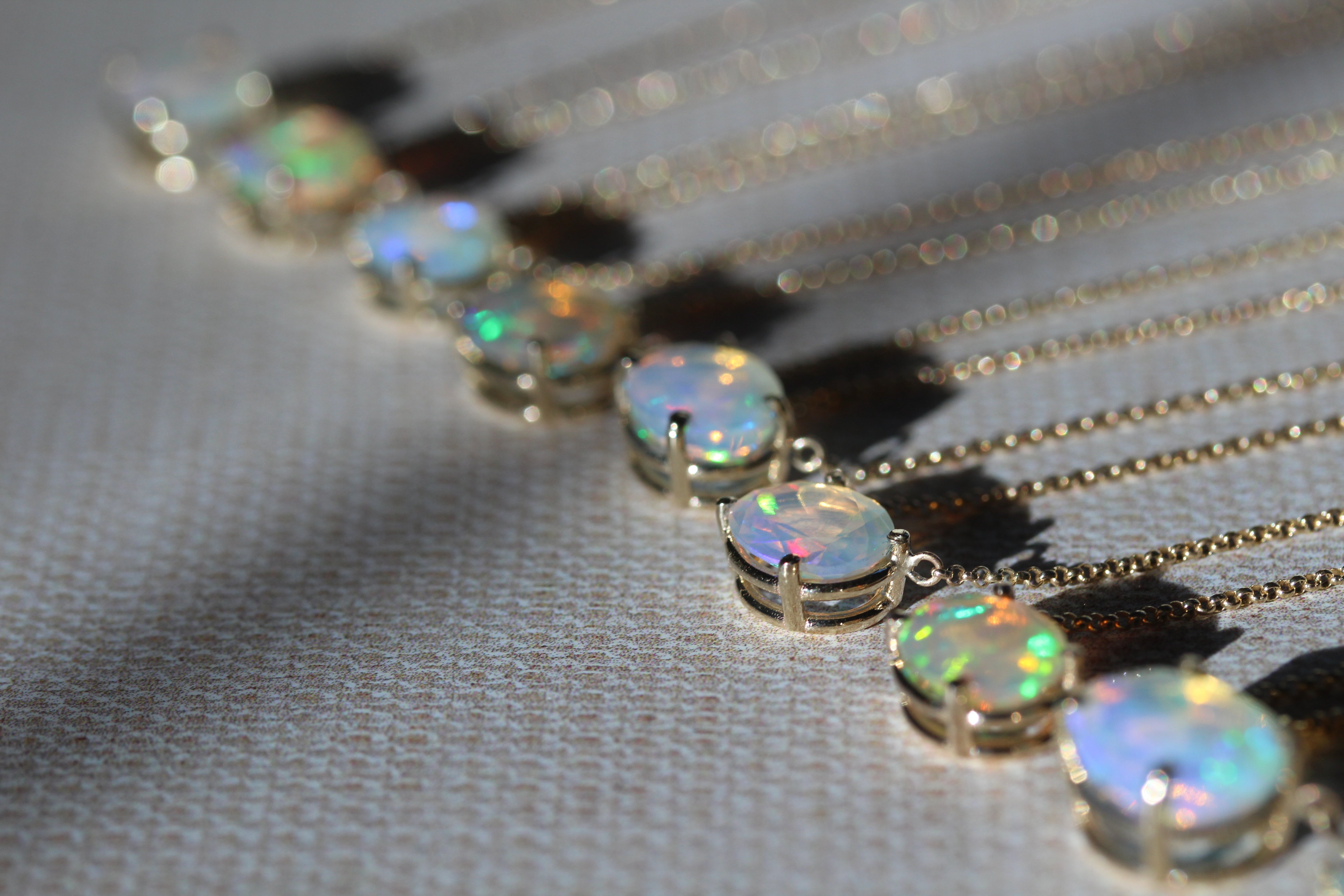 Solitaire Oval Opal Necklace