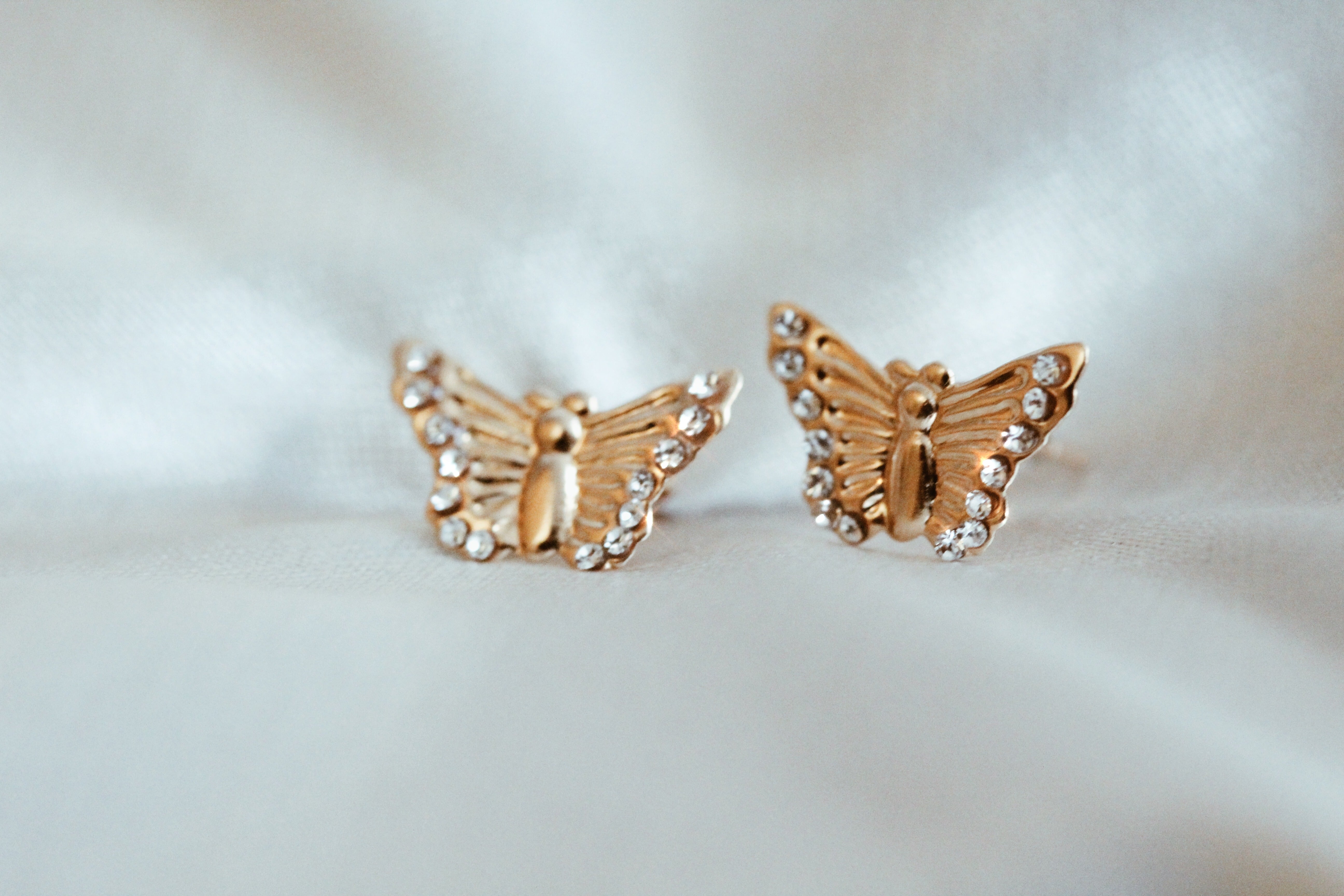 Gold Butterfly Earrings