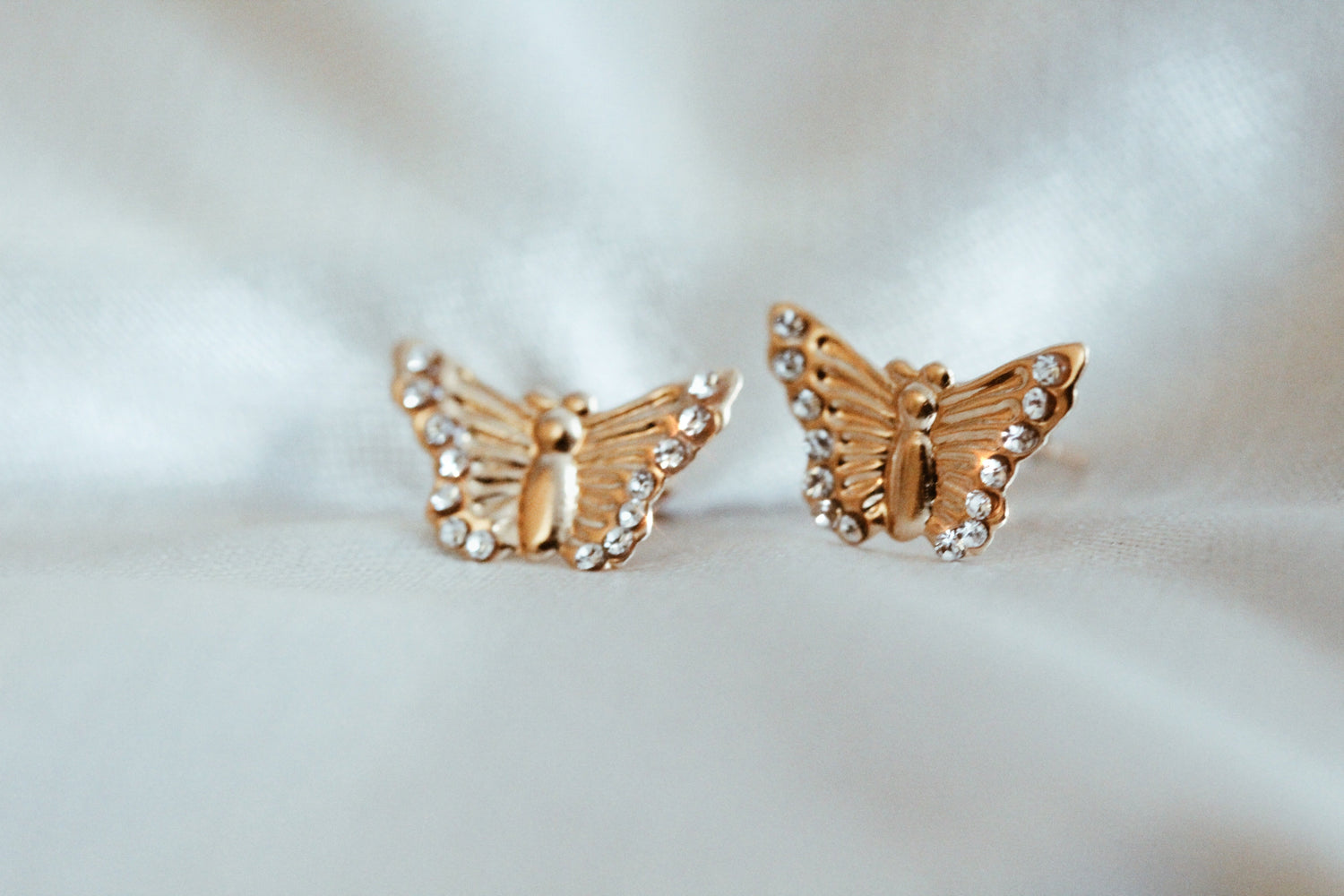 Gold Butterfly Earrings