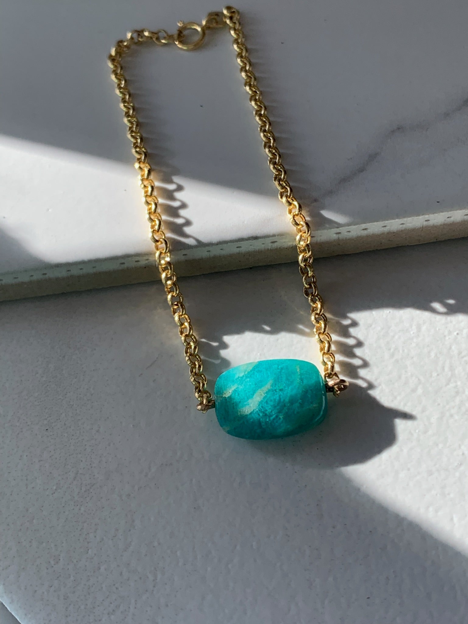 14k Gold Amazonite Bracelet