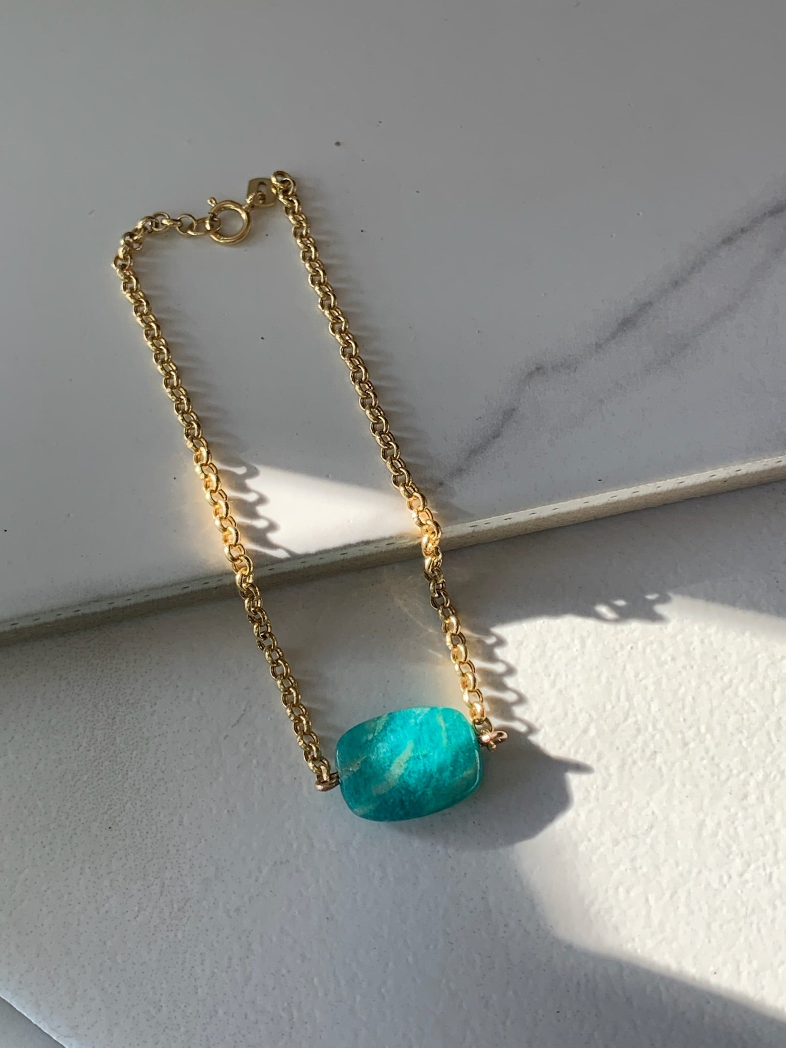 14k Gold Amazonite Bracelet