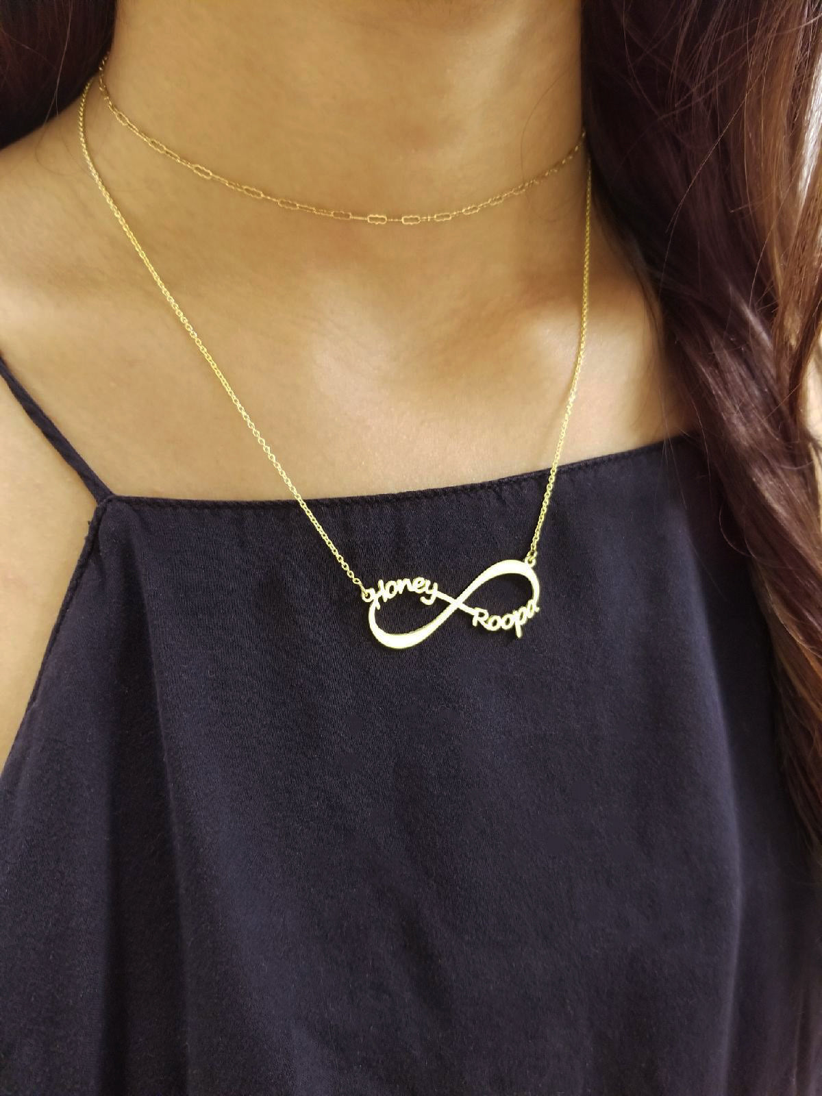 Kimiya Jewelers Personalizable Infinity Necklace