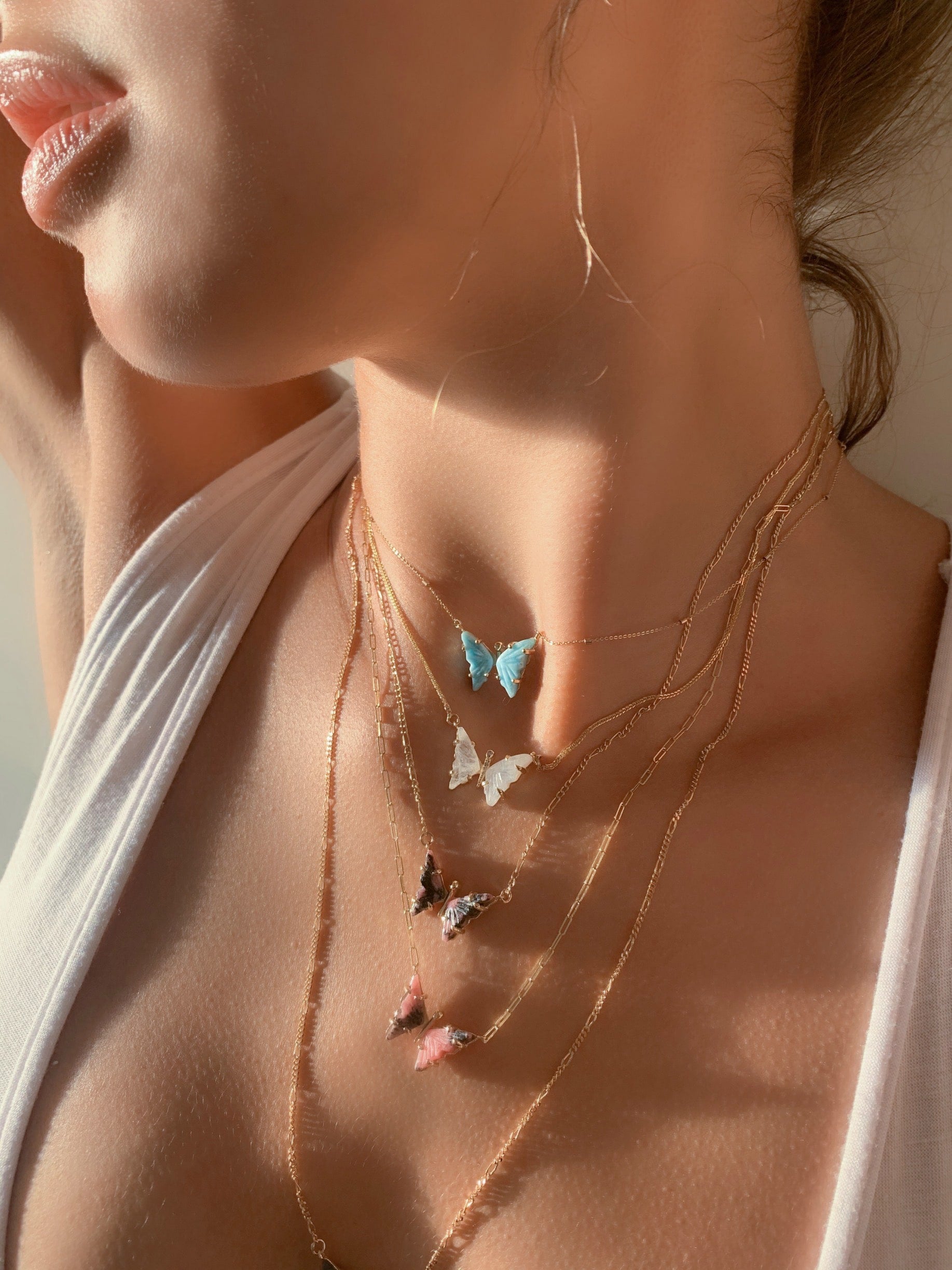 Rhodonite Butterfly Necklace