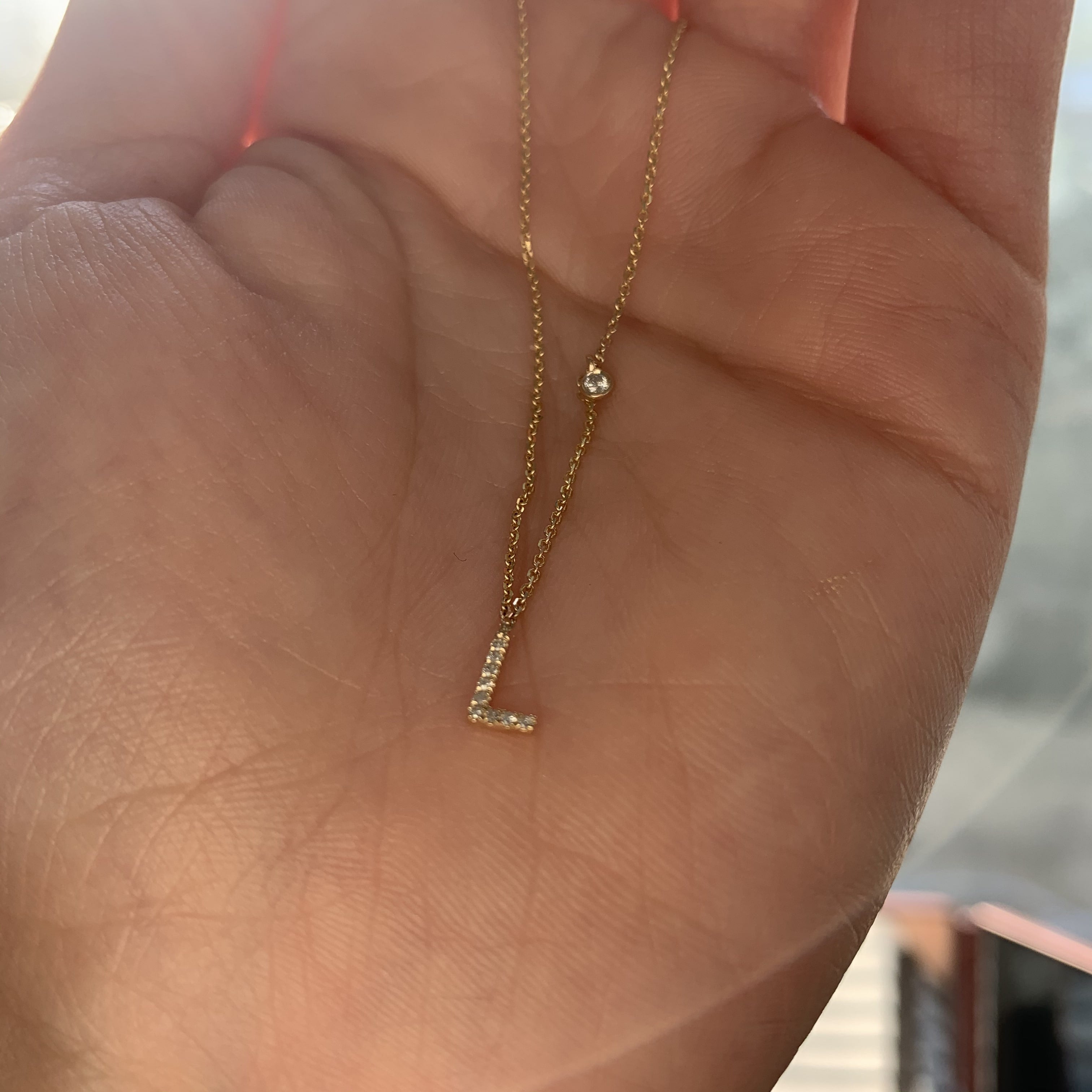 Diamond Initial Necklace