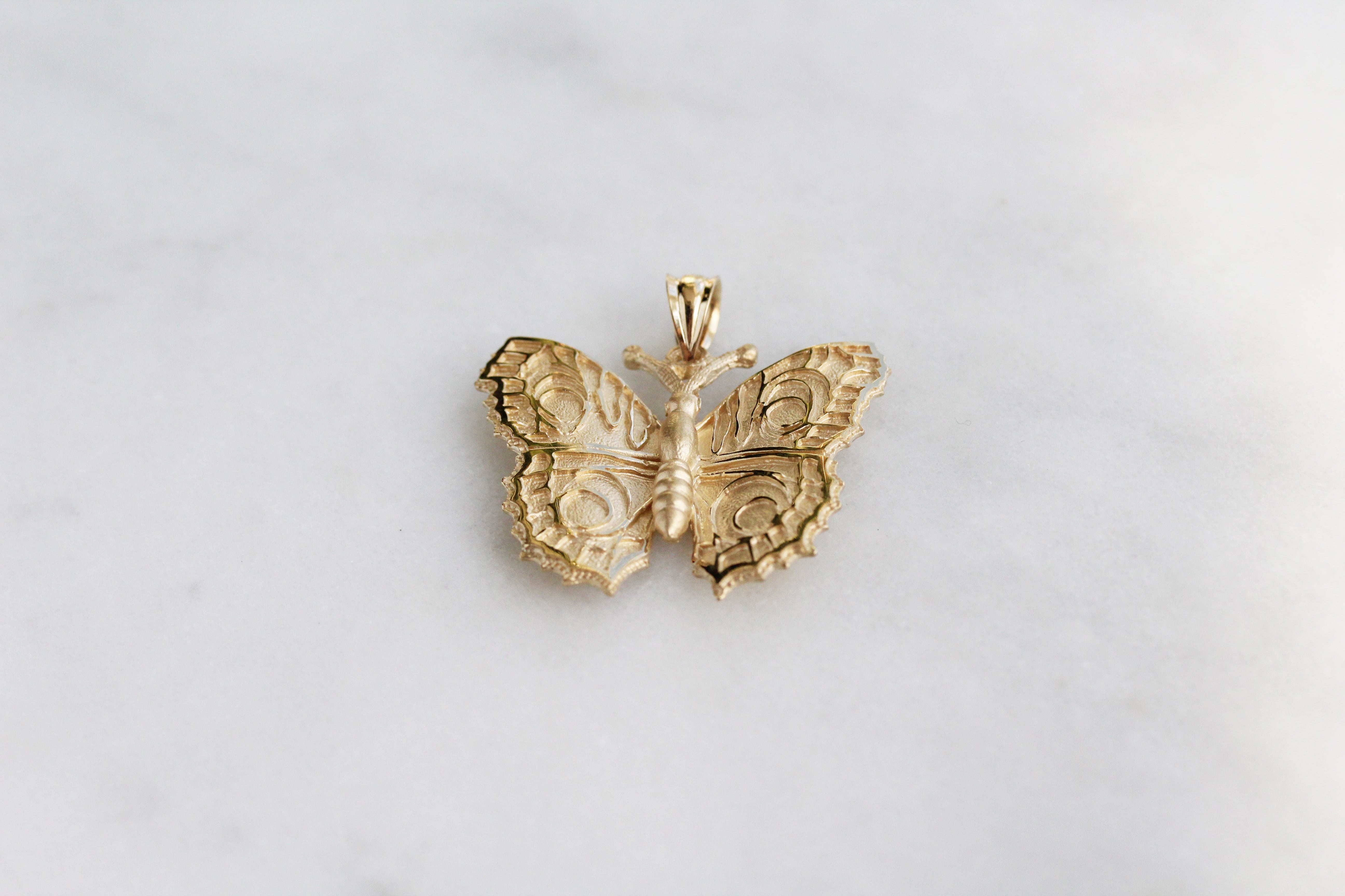 Gold Butterfly Pendant