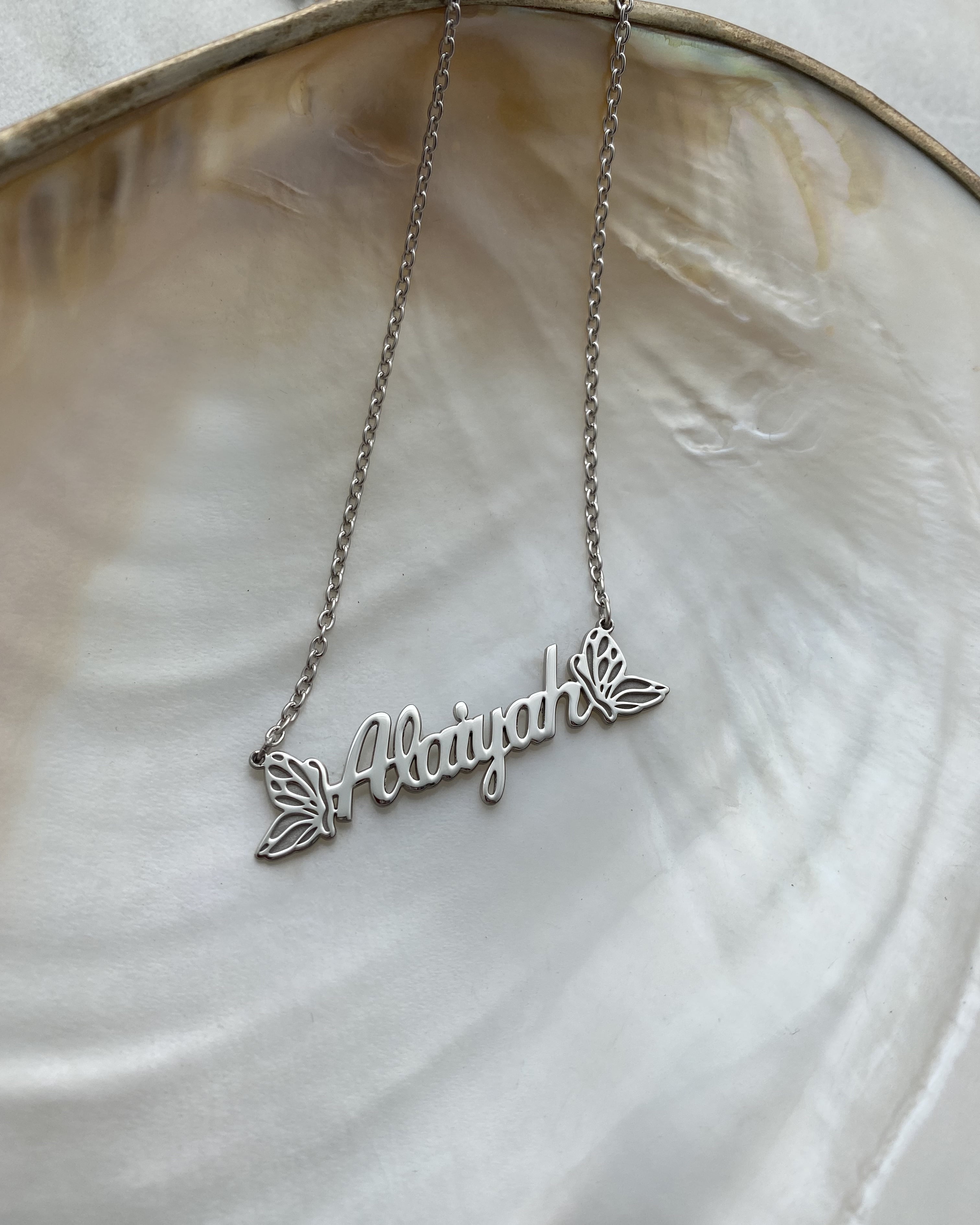 Butterfly Name Necklace