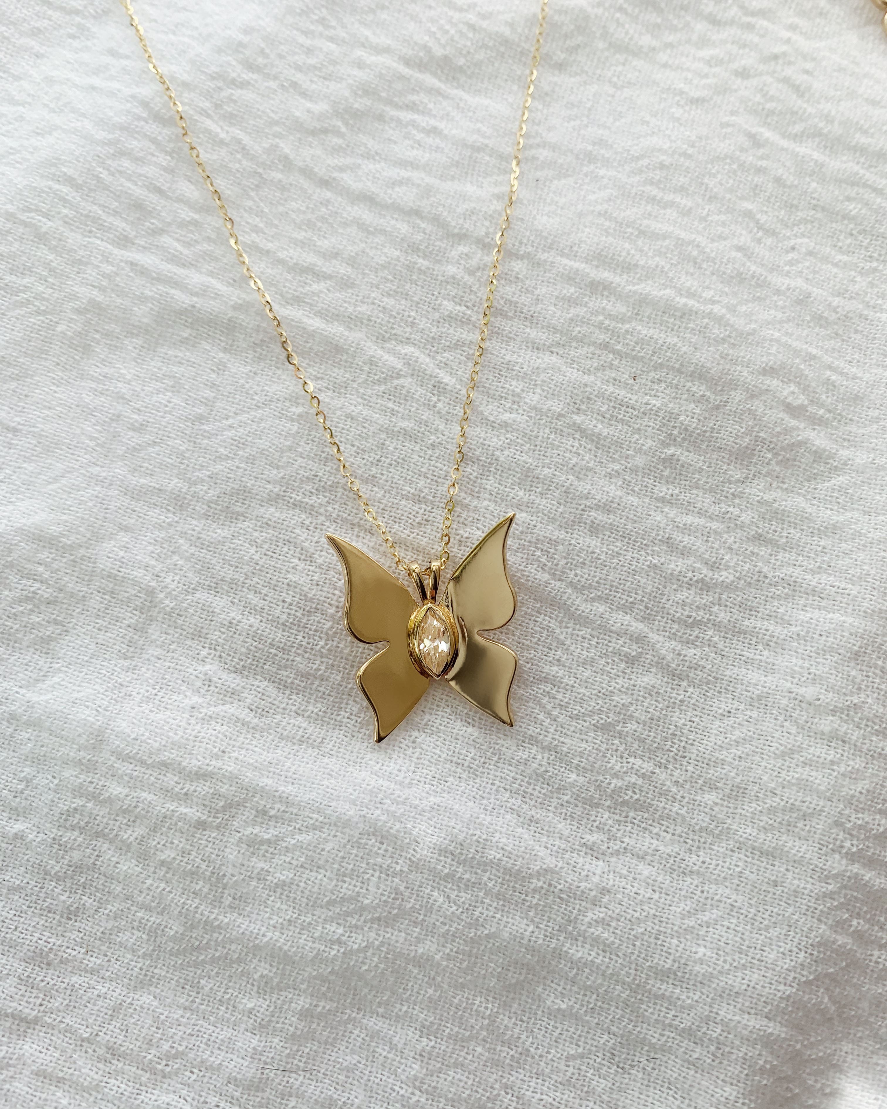 Gold Butterfly Necklace
