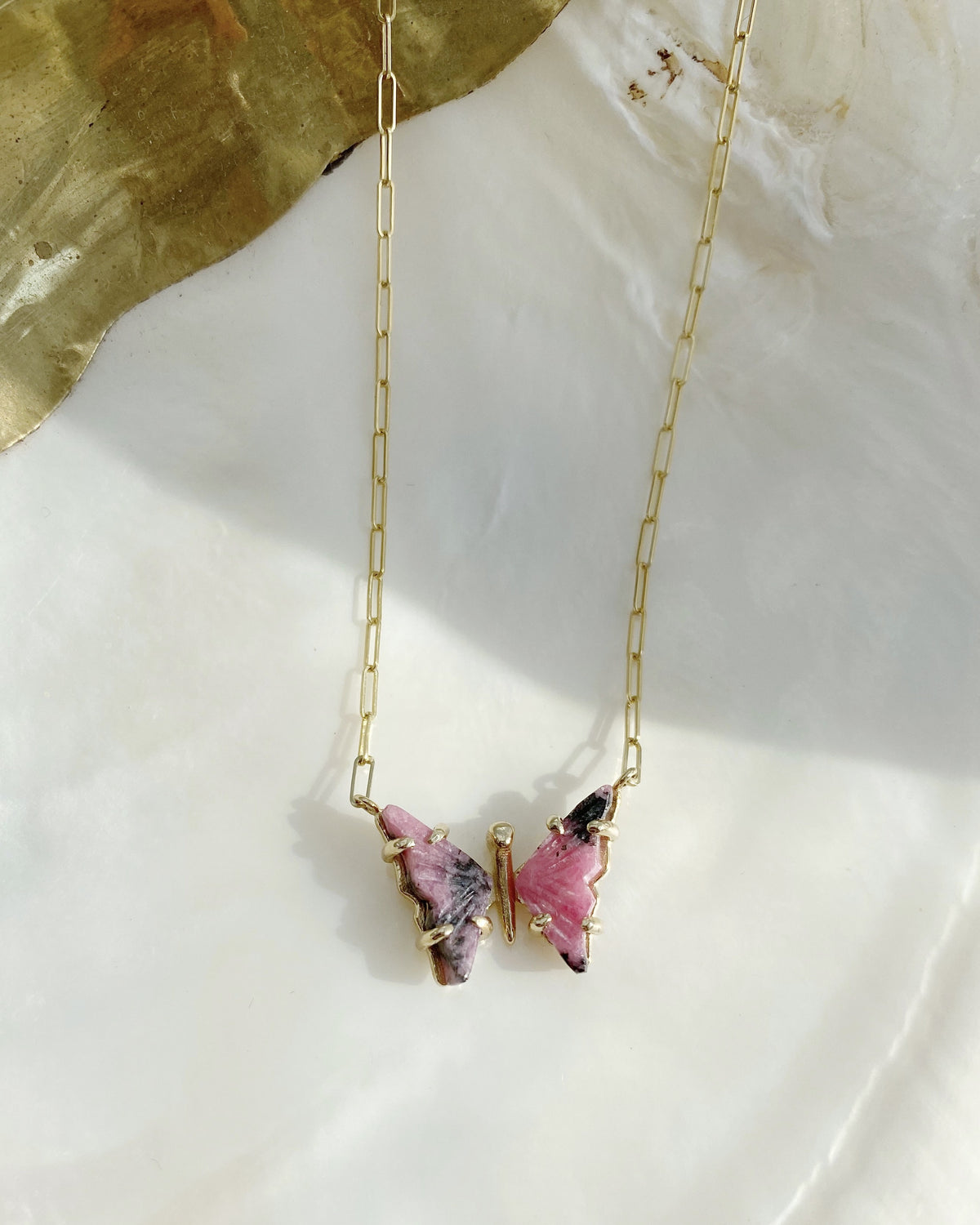 Rhodonite Butterfly Necklace