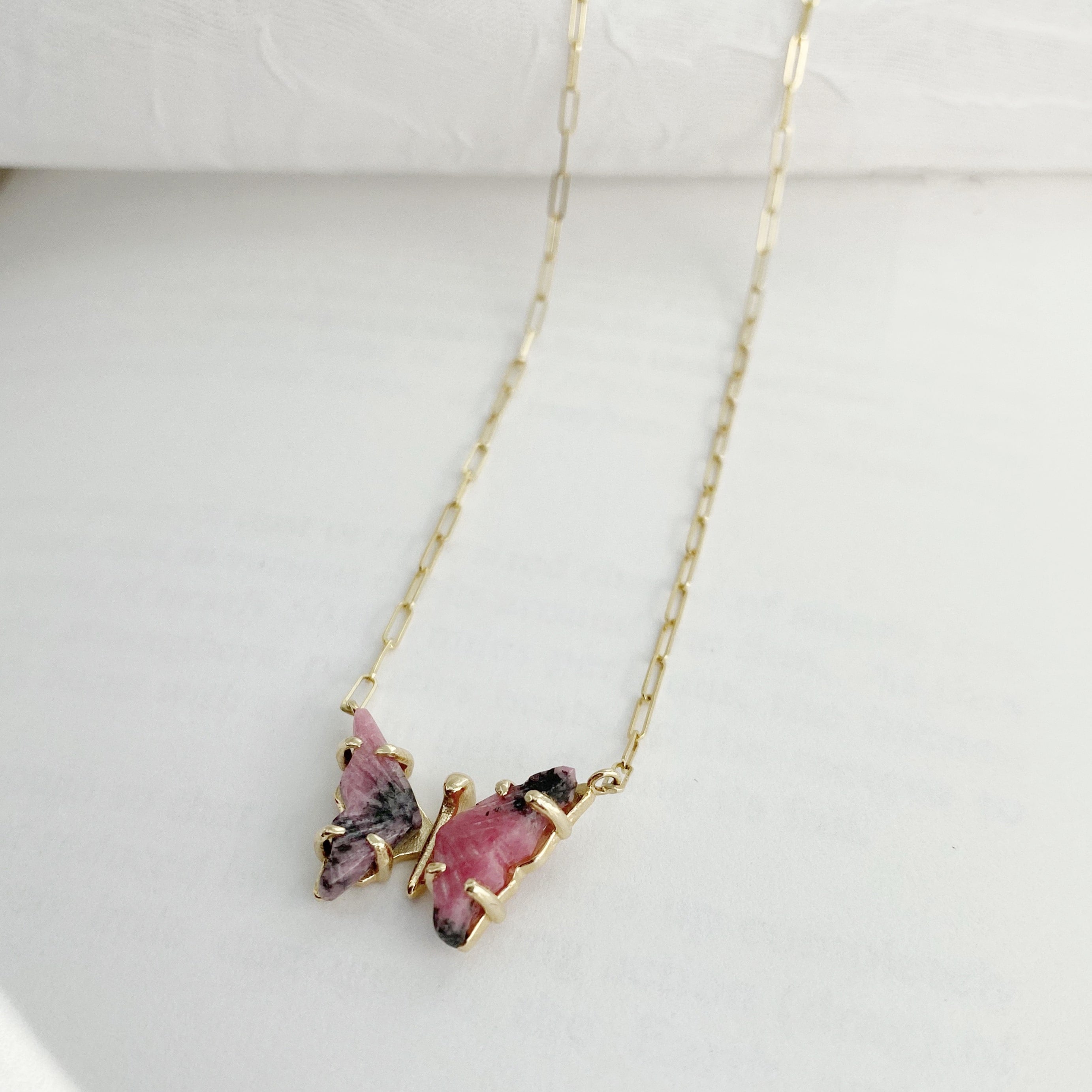 Rhodonite Butterfly Necklace