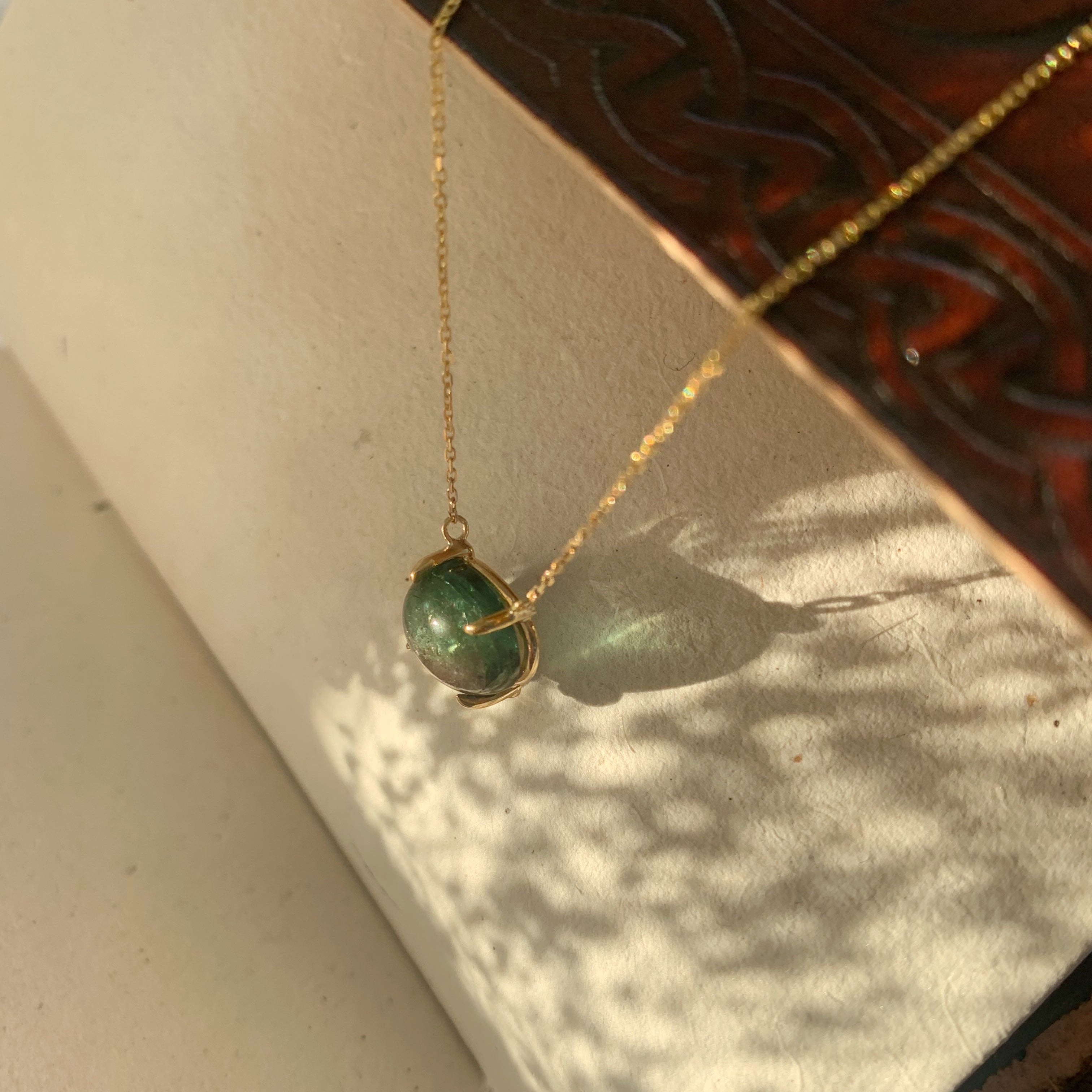 Dainty Tourmaline and Diamond Necklace