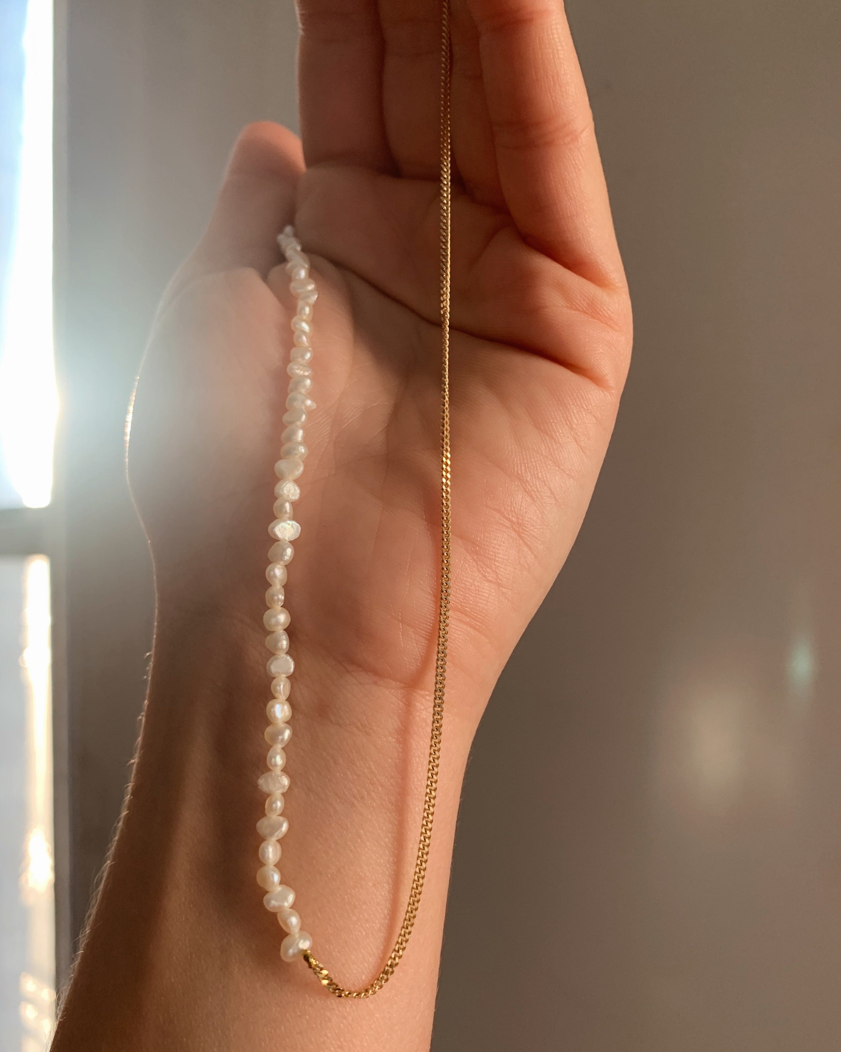 14k Gold and Pearl Necklace
