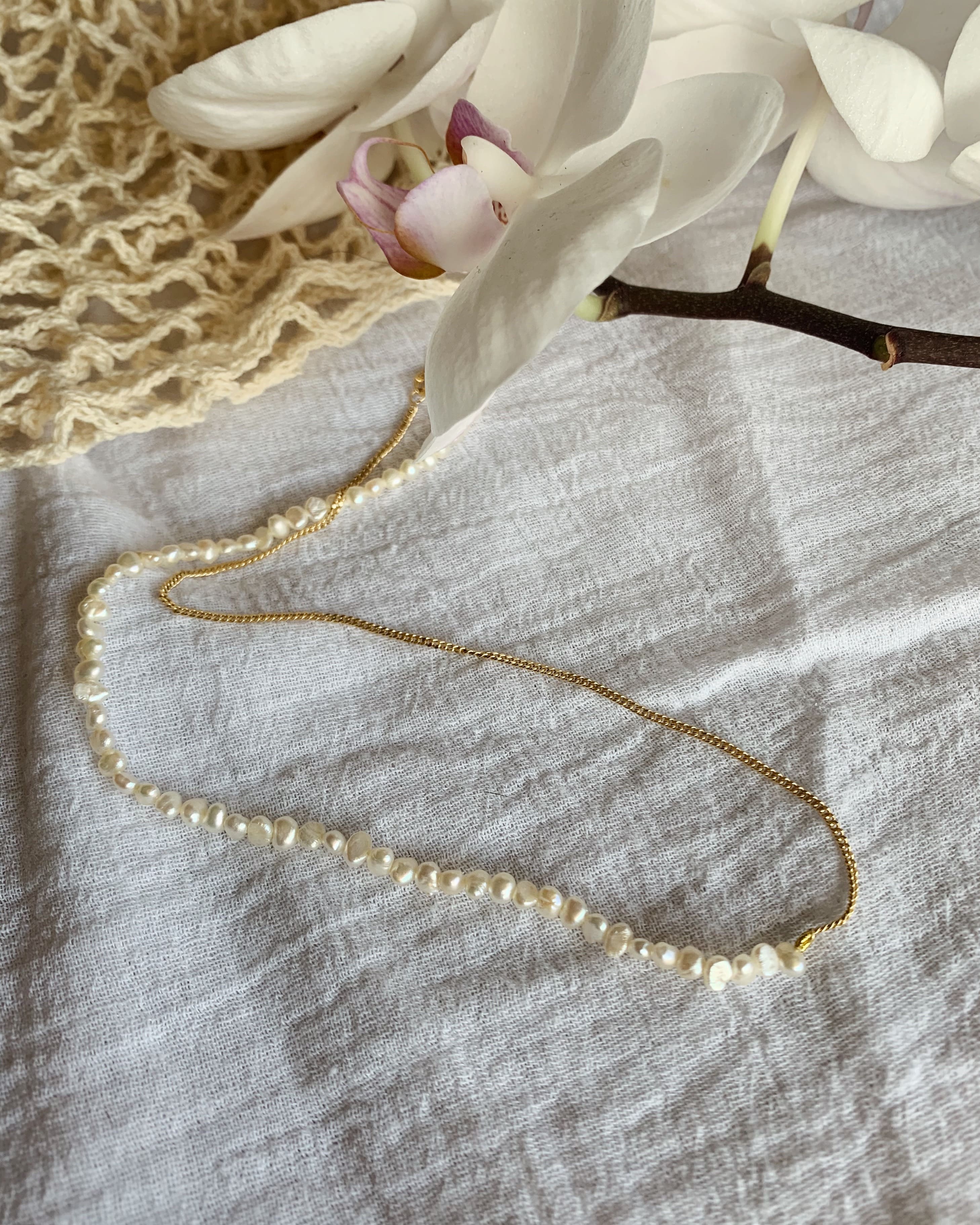 14k Gold and Pearl Necklace