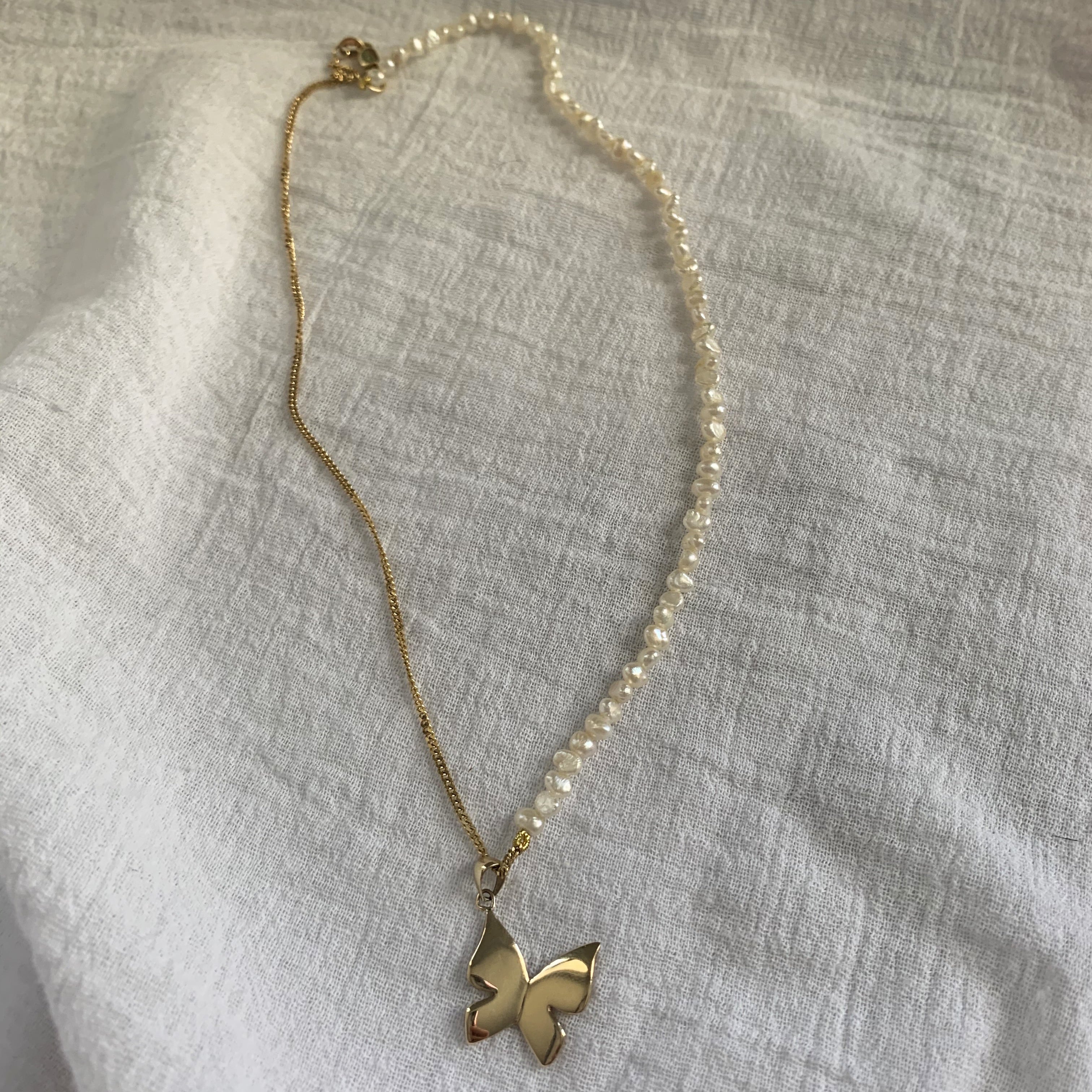 14k Gold and Pearl Necklace