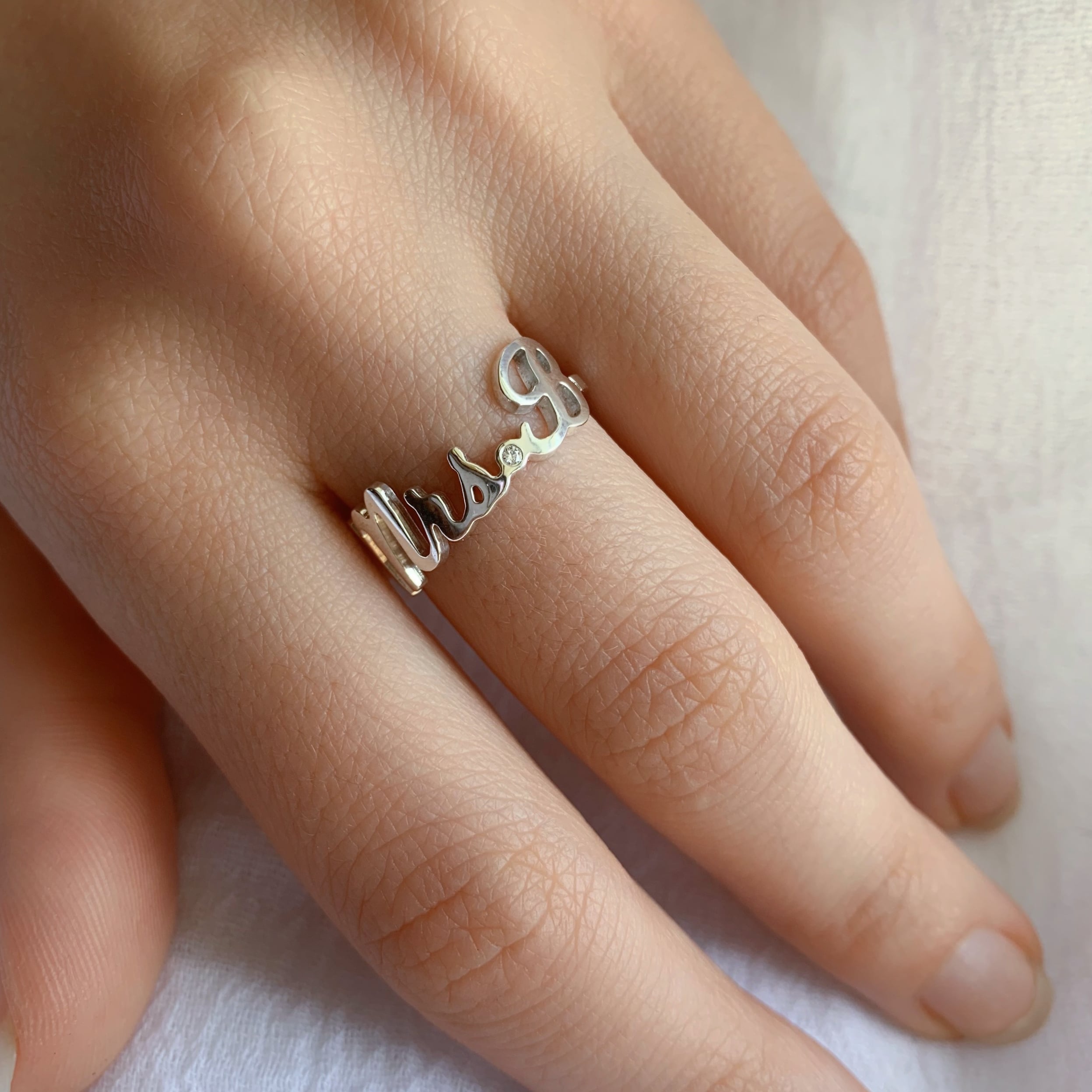 Script Name Ring/Mrs Wedding Band