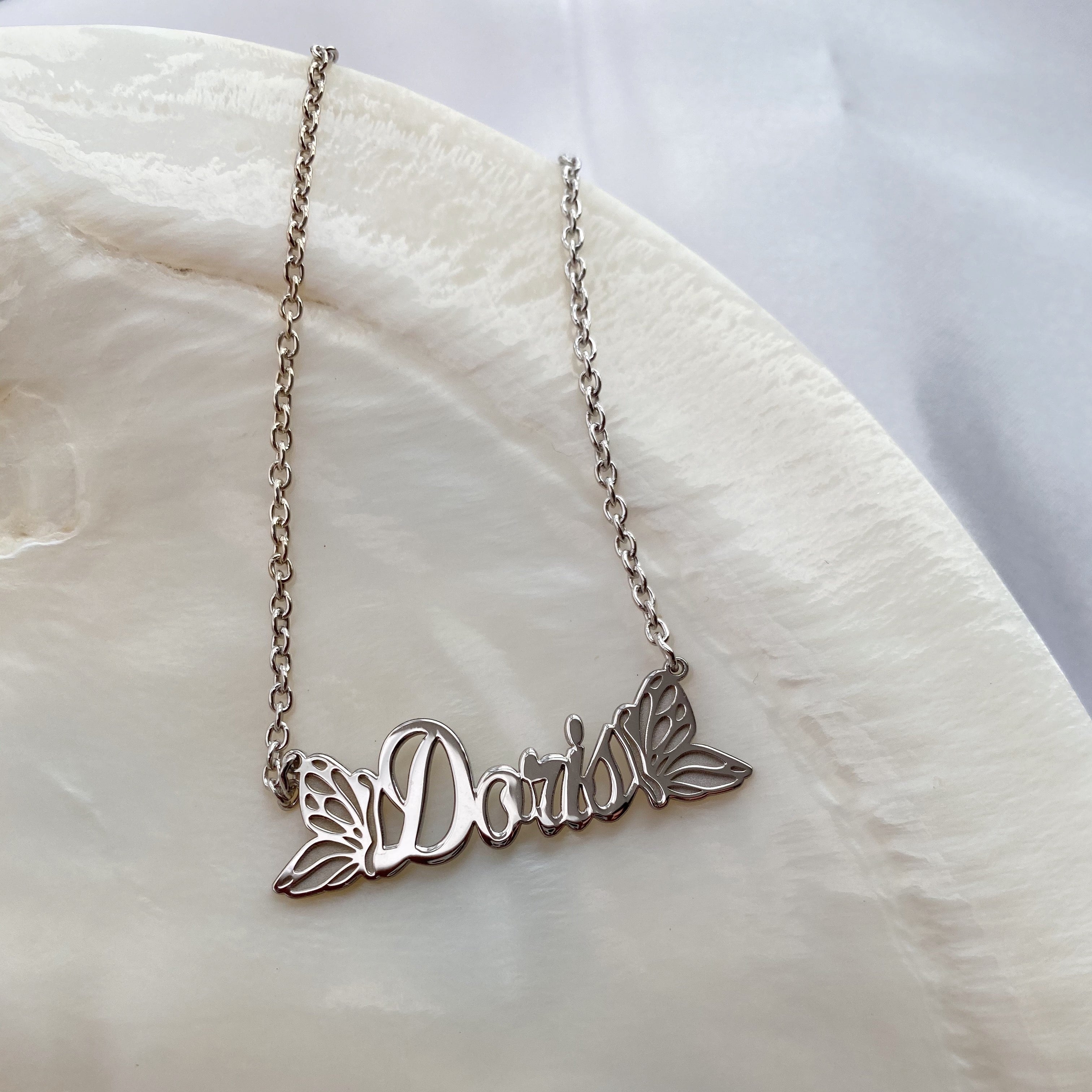 Butterfly Name Necklace