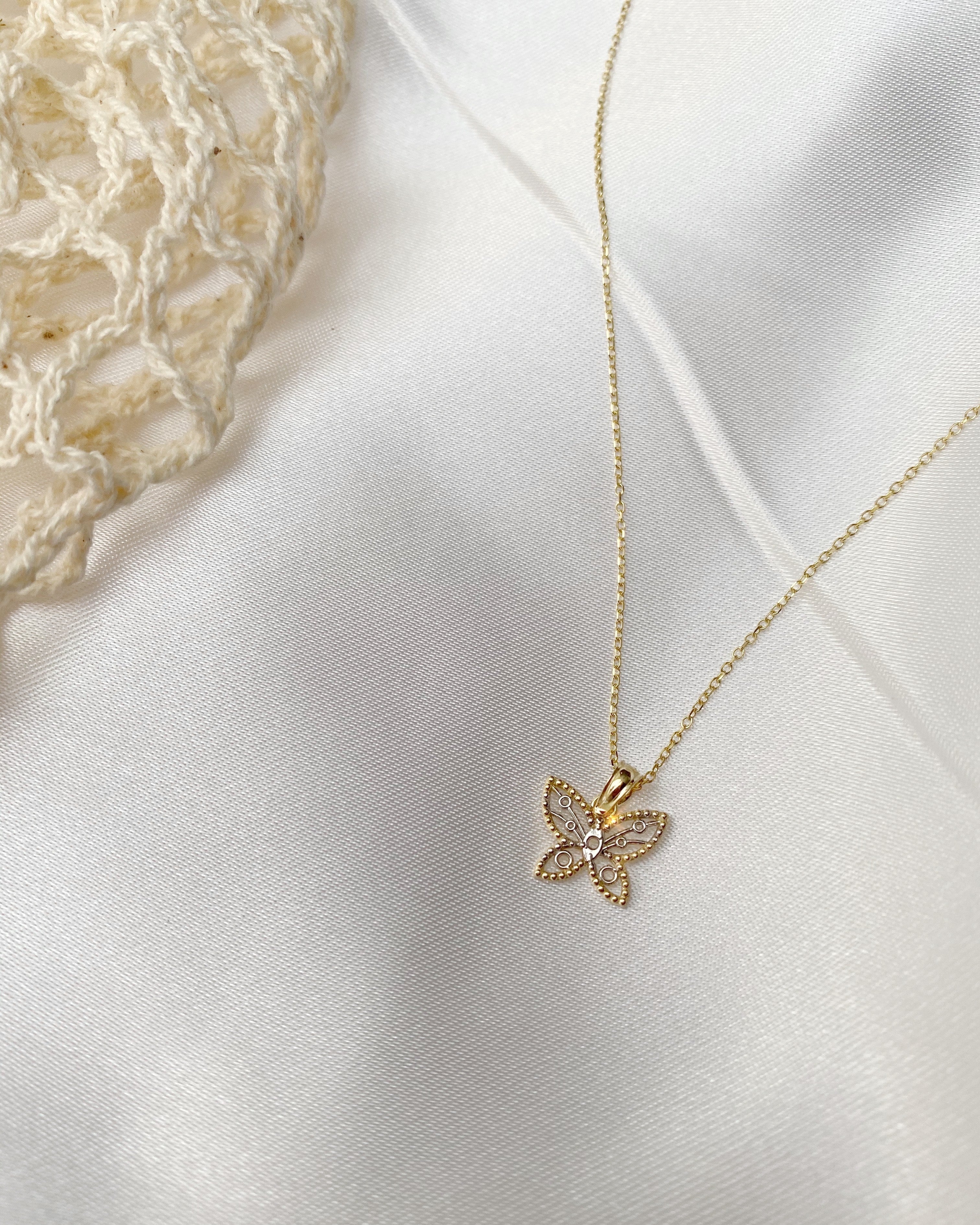 Mini Gold Butterfly Necklace