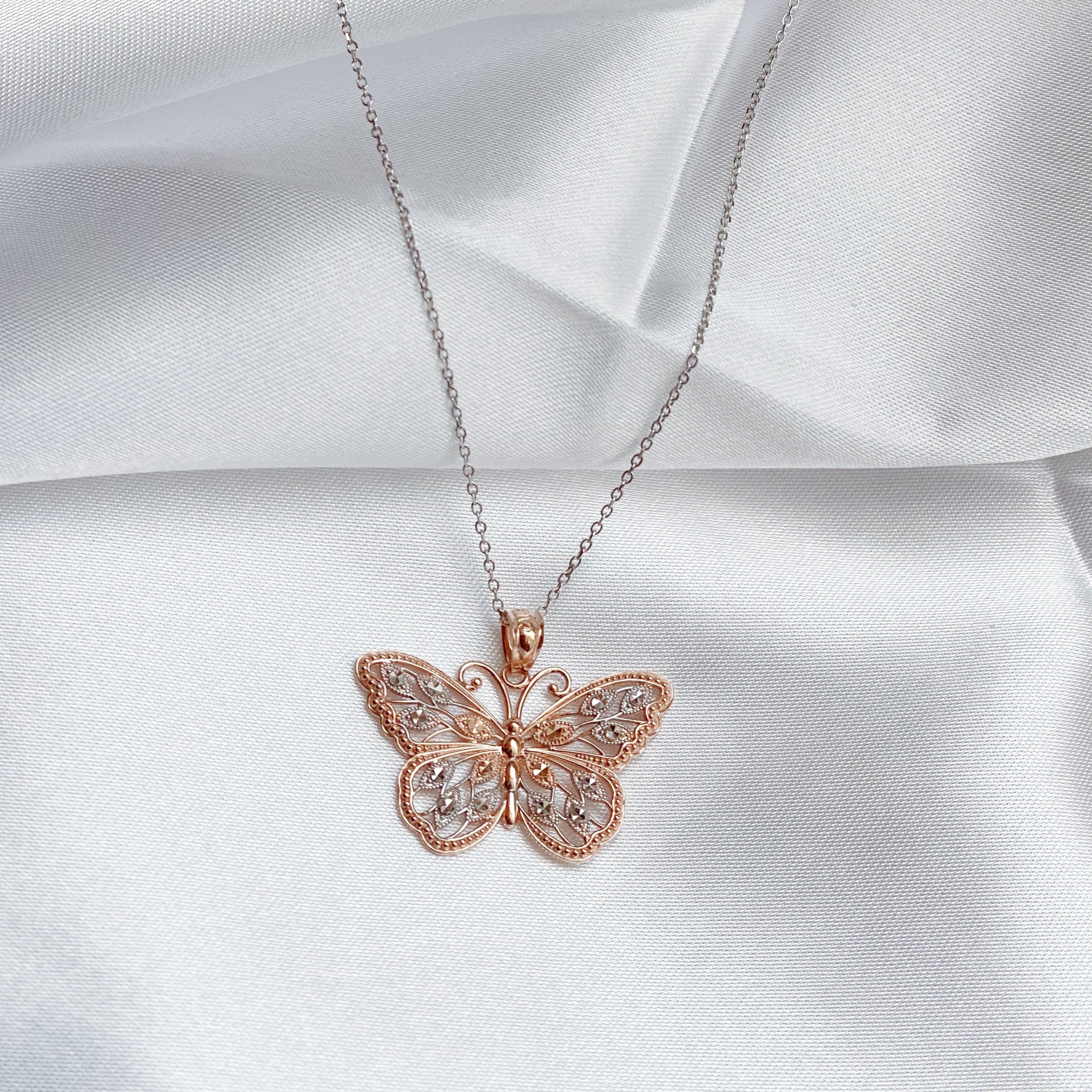 Rose Gold Butterfly Necklace