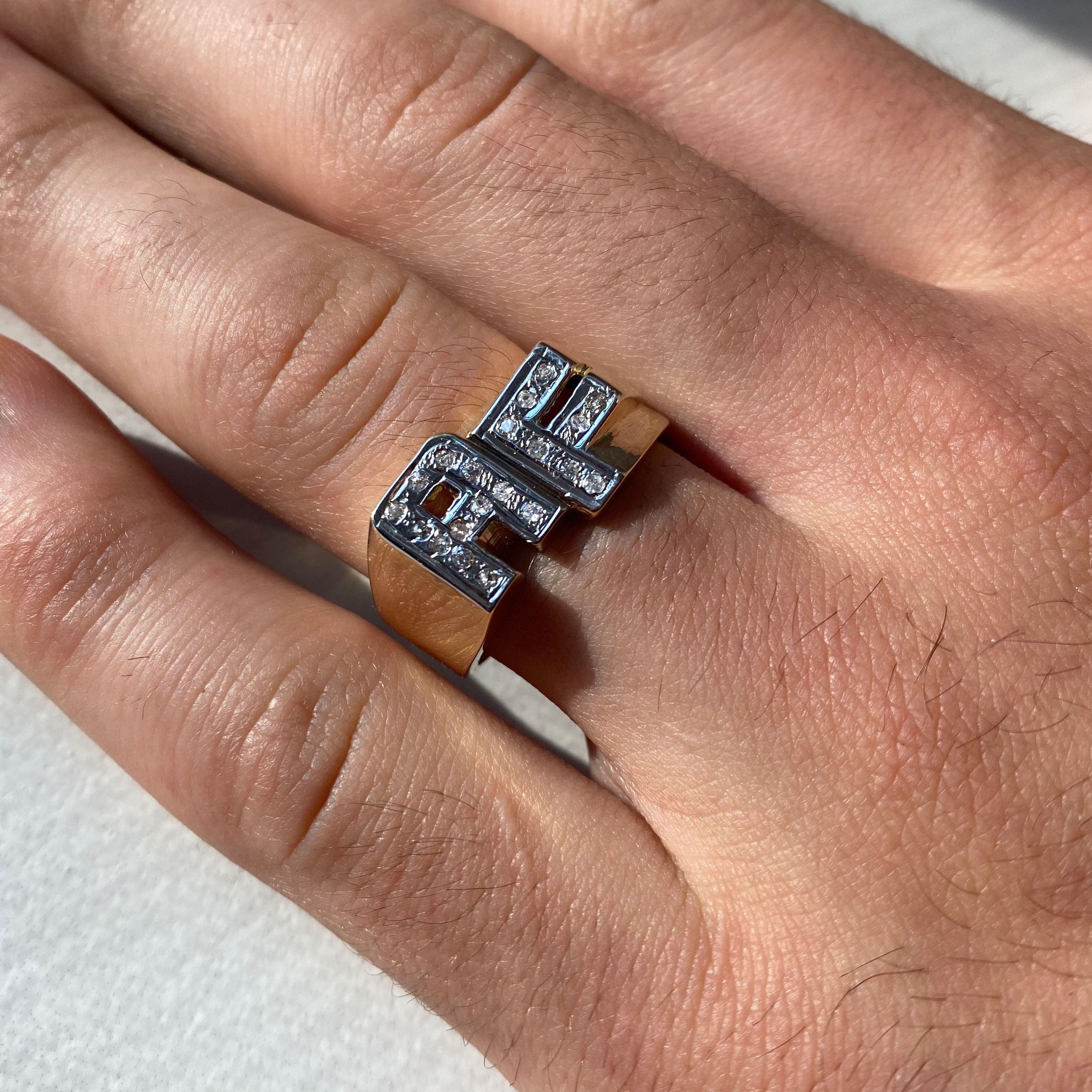 Men's initial Ring – Kimiya
